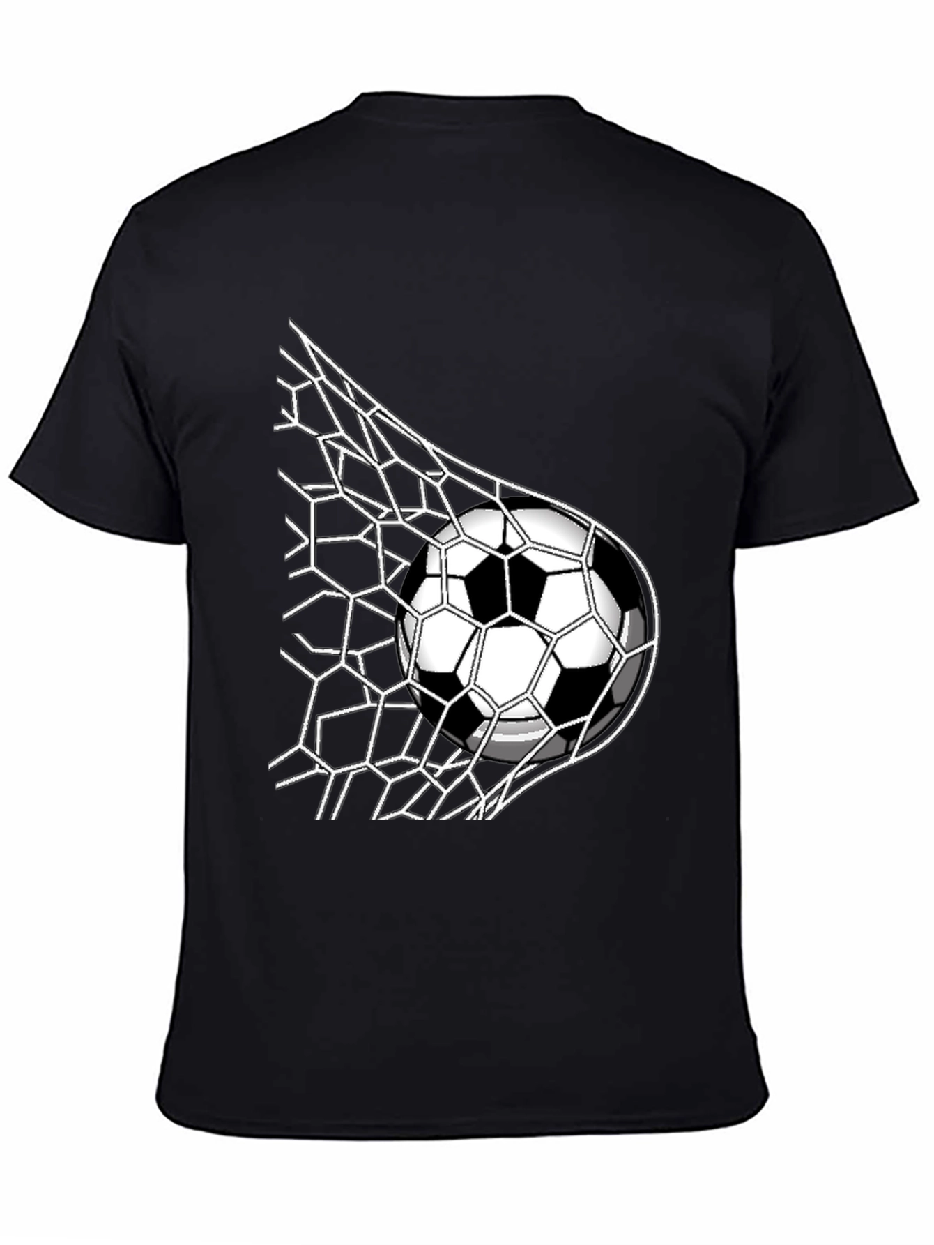 Soccer Goal T-Shirt - Black - Sporty Design