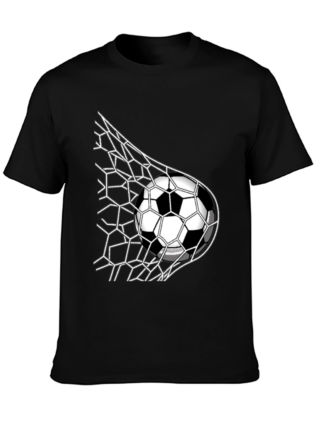 Soccer Goal T-Shirt - Black - Sporty Design