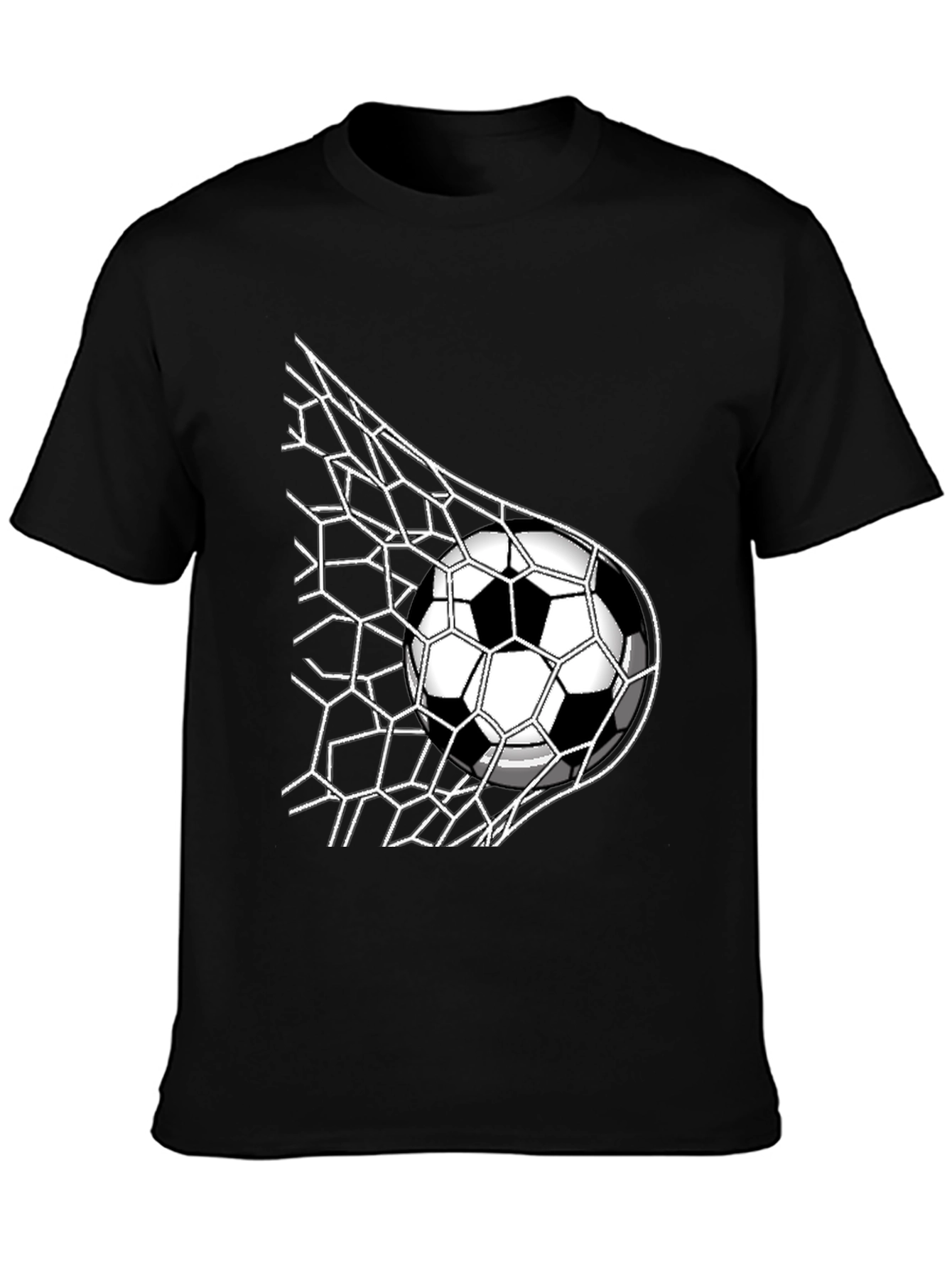 Soccer Goal T-Shirt - Black - Sporty Design