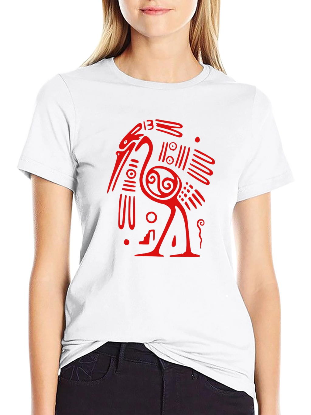 Tribal Heron Graphic Tee