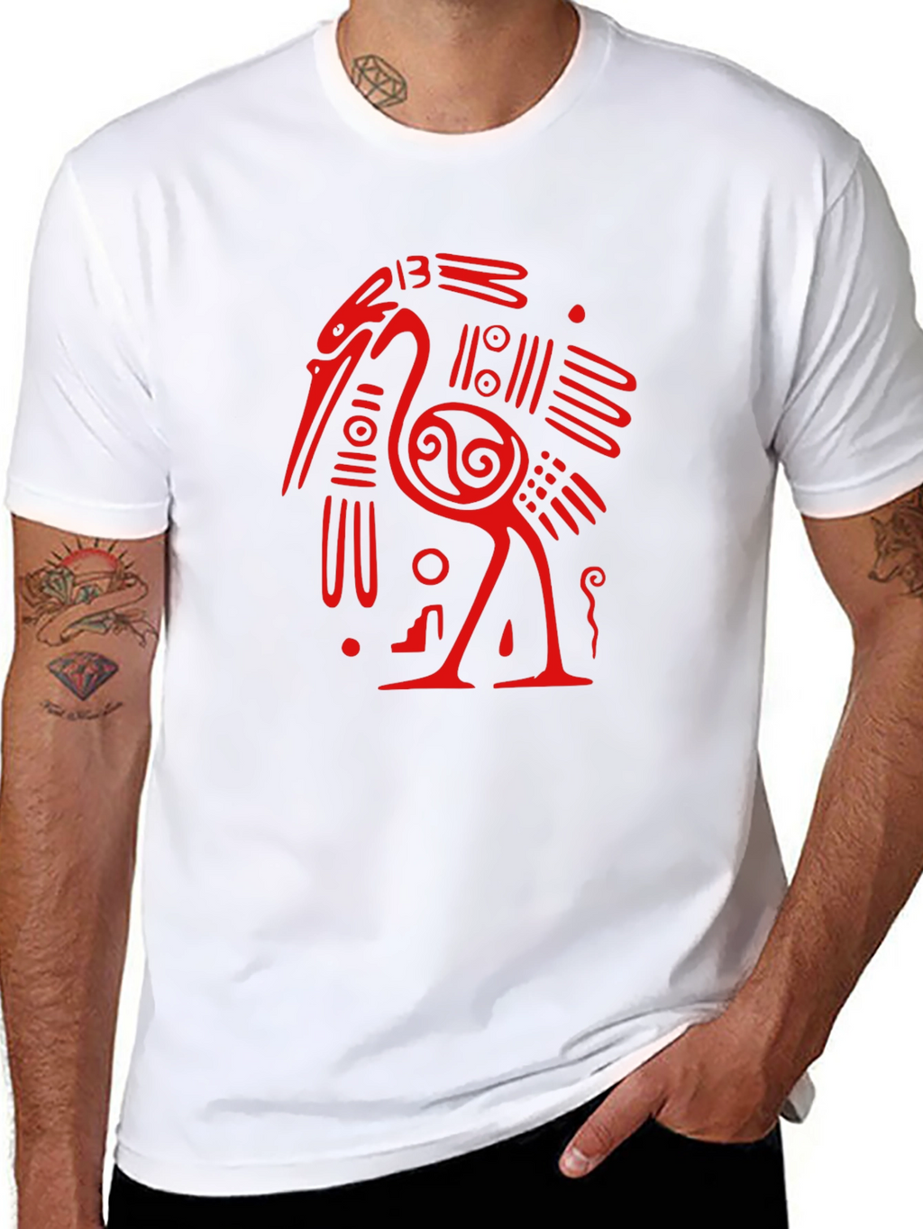 Tribal Heron Graphic Tee