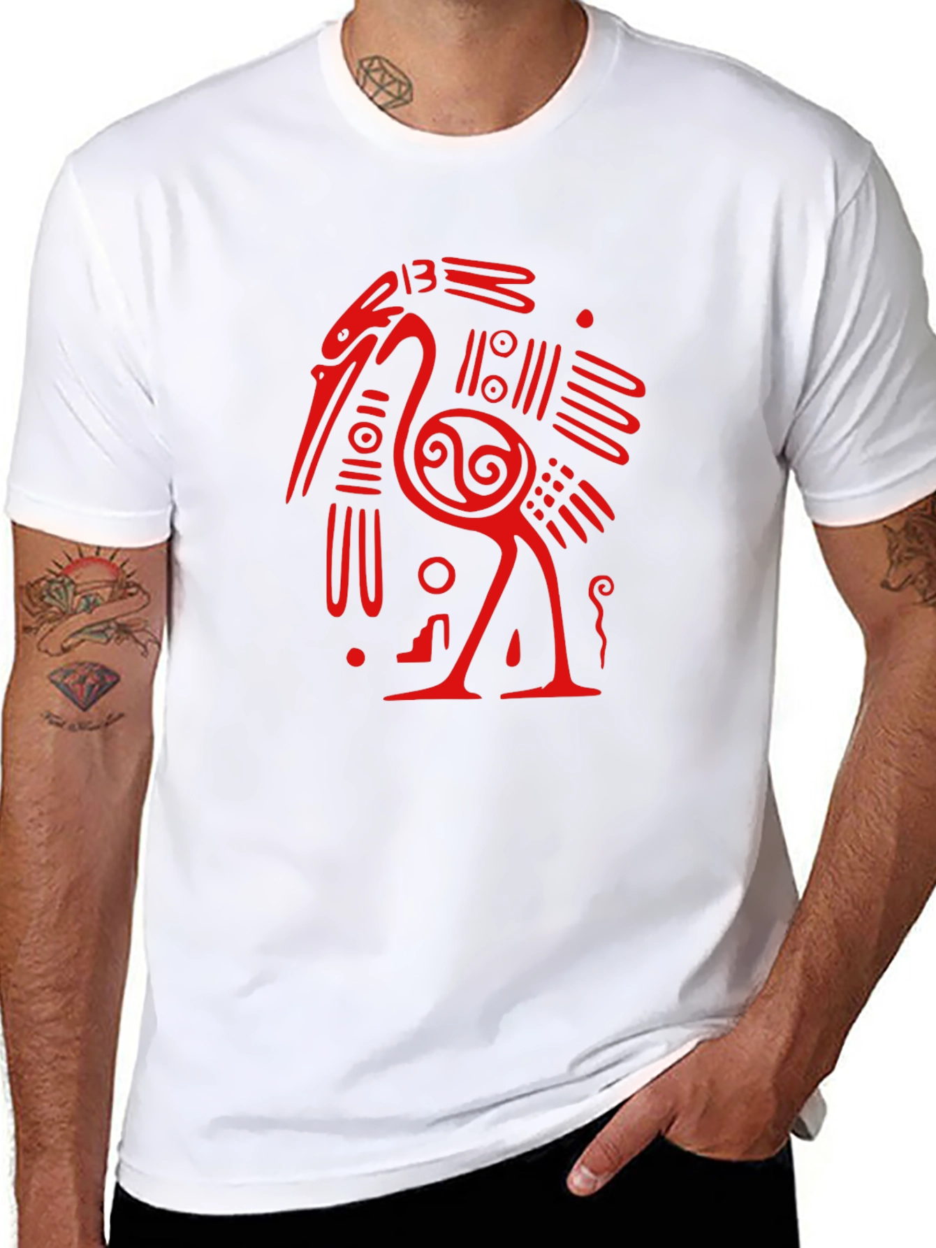 Tribal Heron Graphic Tee