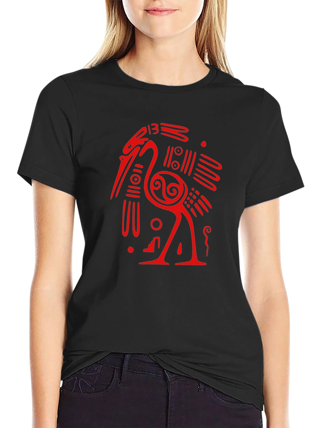 Tribal Heron Graphic Tee