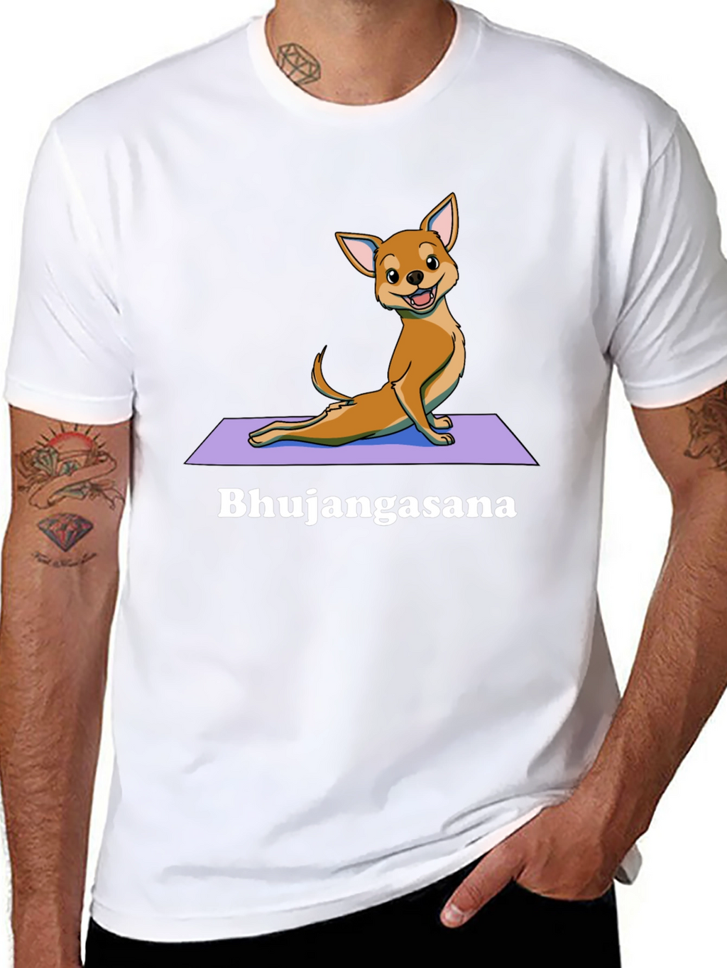 Yoga Dog T-Shirt - Bhujangasana Cobra Pose Tee