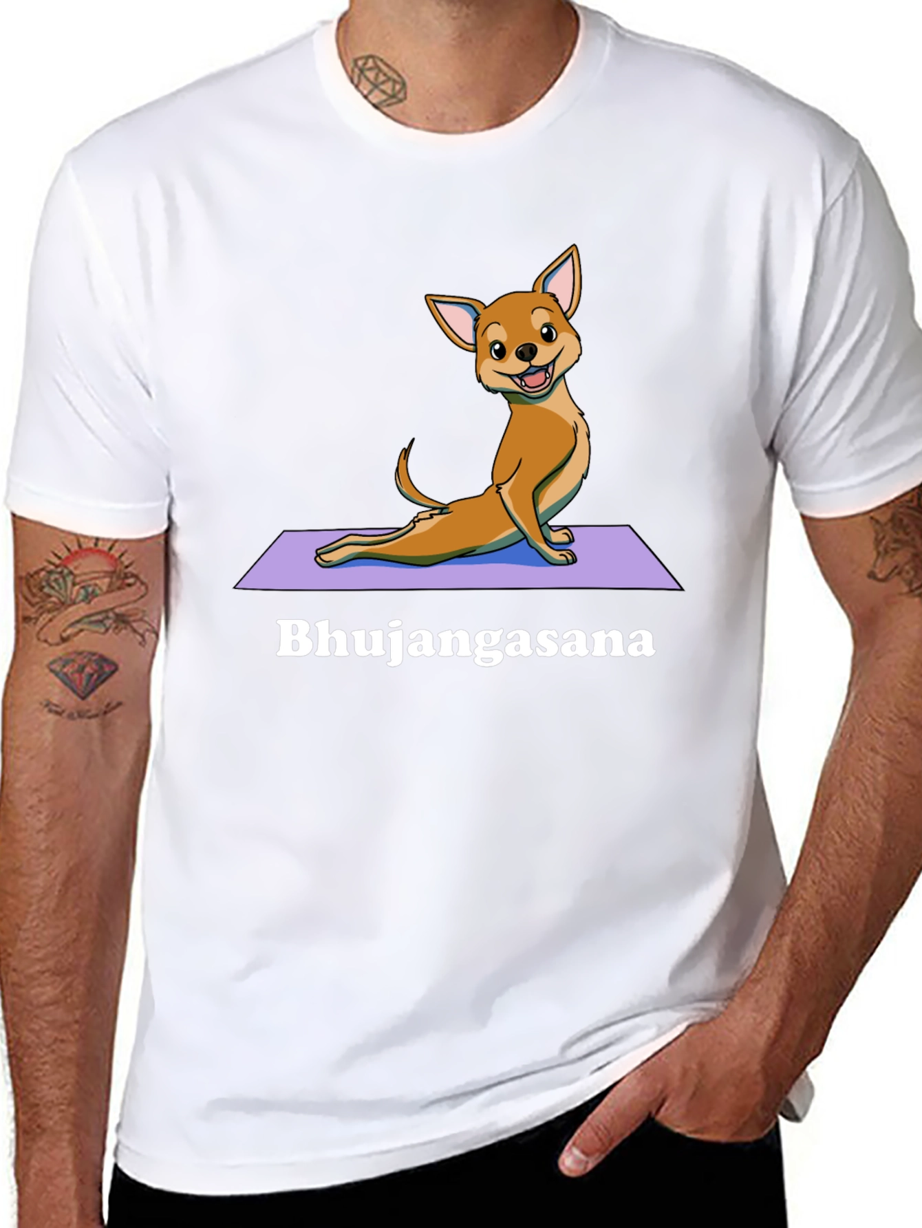 Yoga Dog T-Shirt - Bhujangasana Cobra Pose Tee