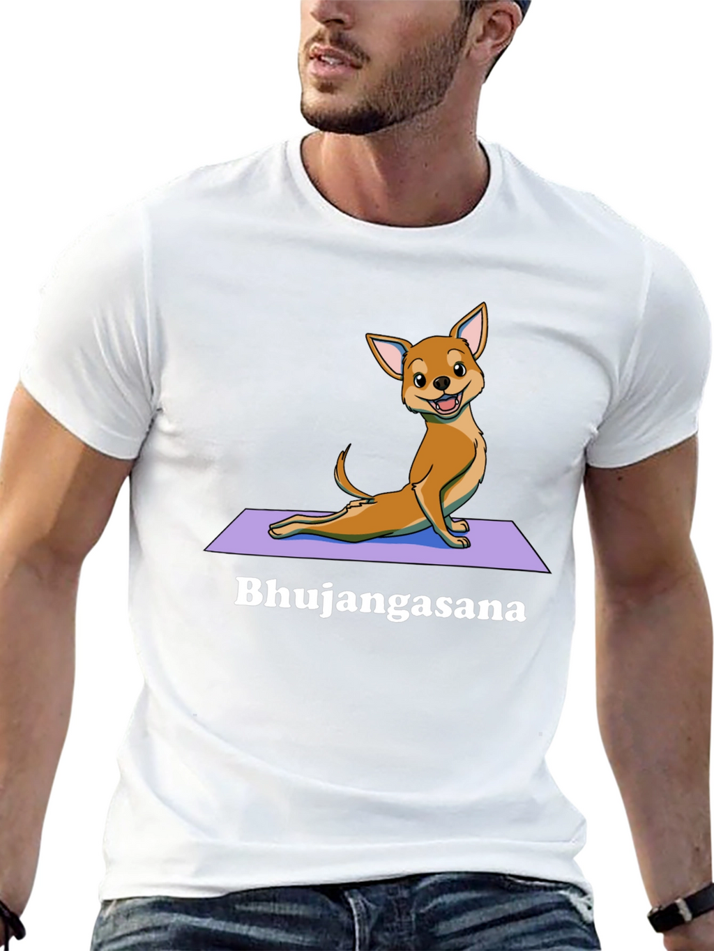 Yoga Dog T-Shirt - Bhujangasana Cobra Pose Tee