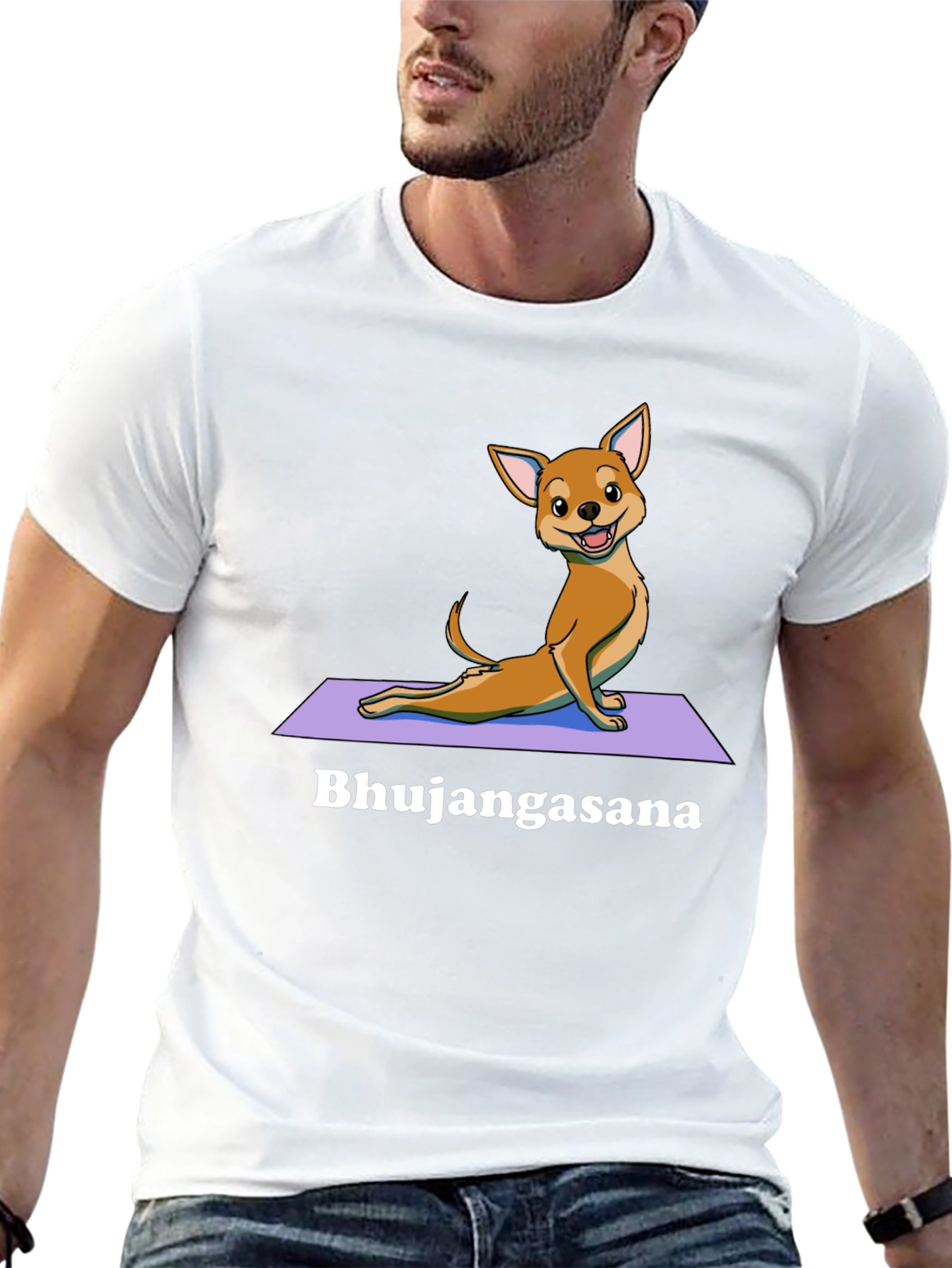 Yoga Dog T-Shirt - Bhujangasana Cobra Pose Tee