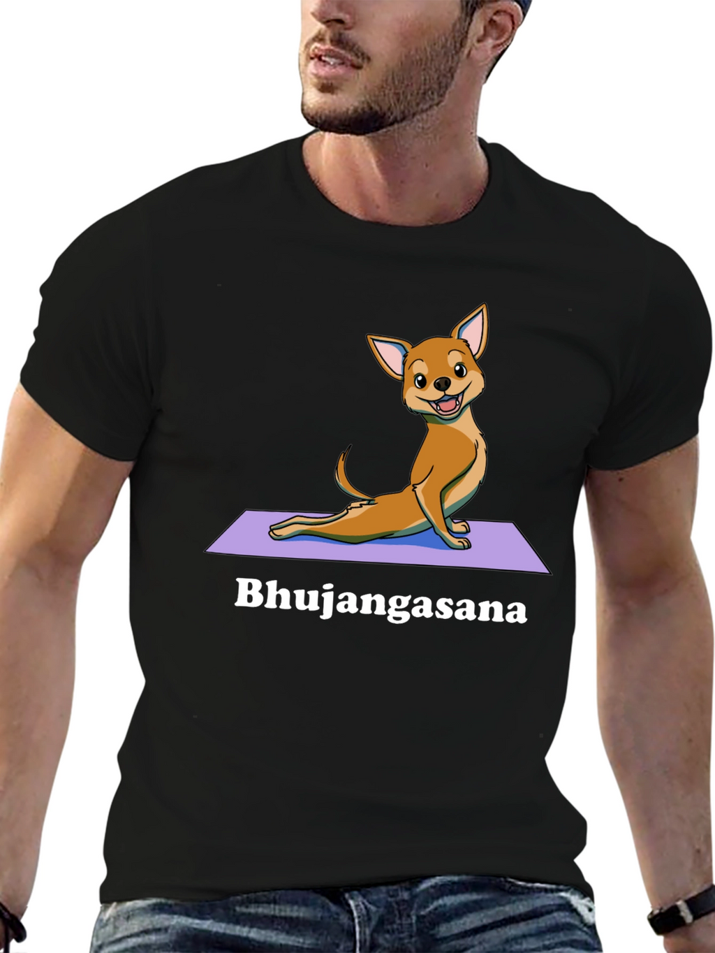 Yoga Dog T-Shirt - Bhujangasana Cobra Pose Tee