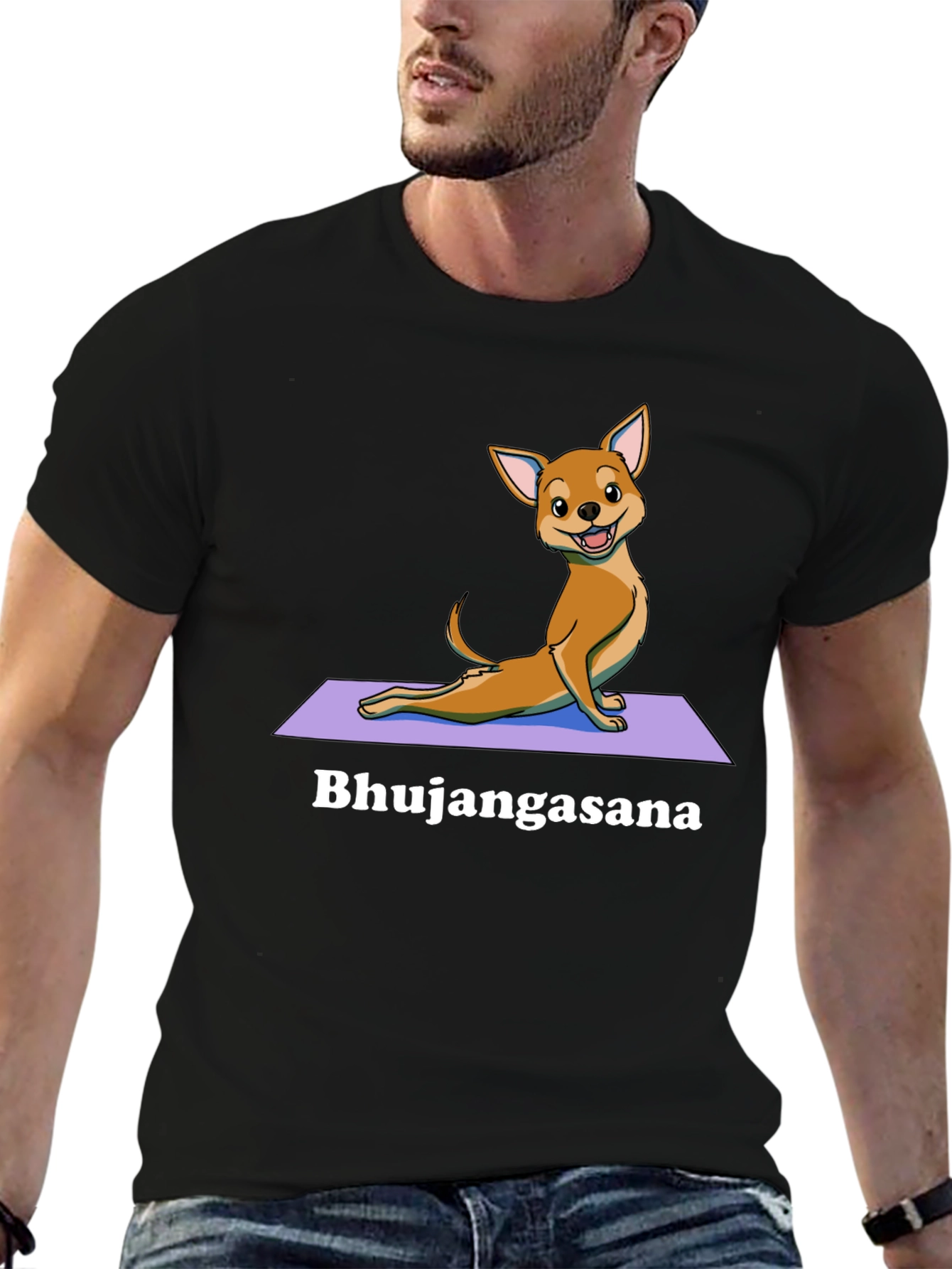 Yoga Dog T-Shirt - Bhujangasana Cobra Pose Tee