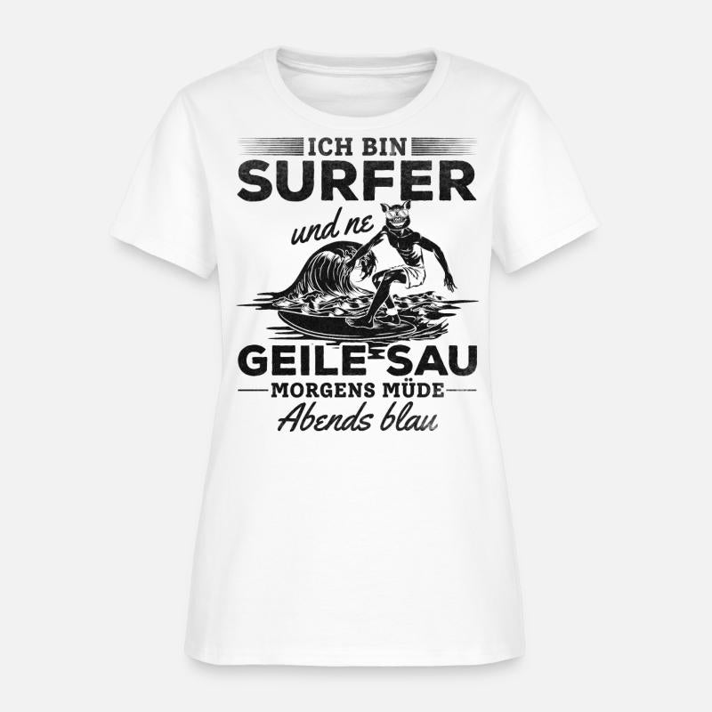 Surfer And A Horny Pig Tired In The Morning