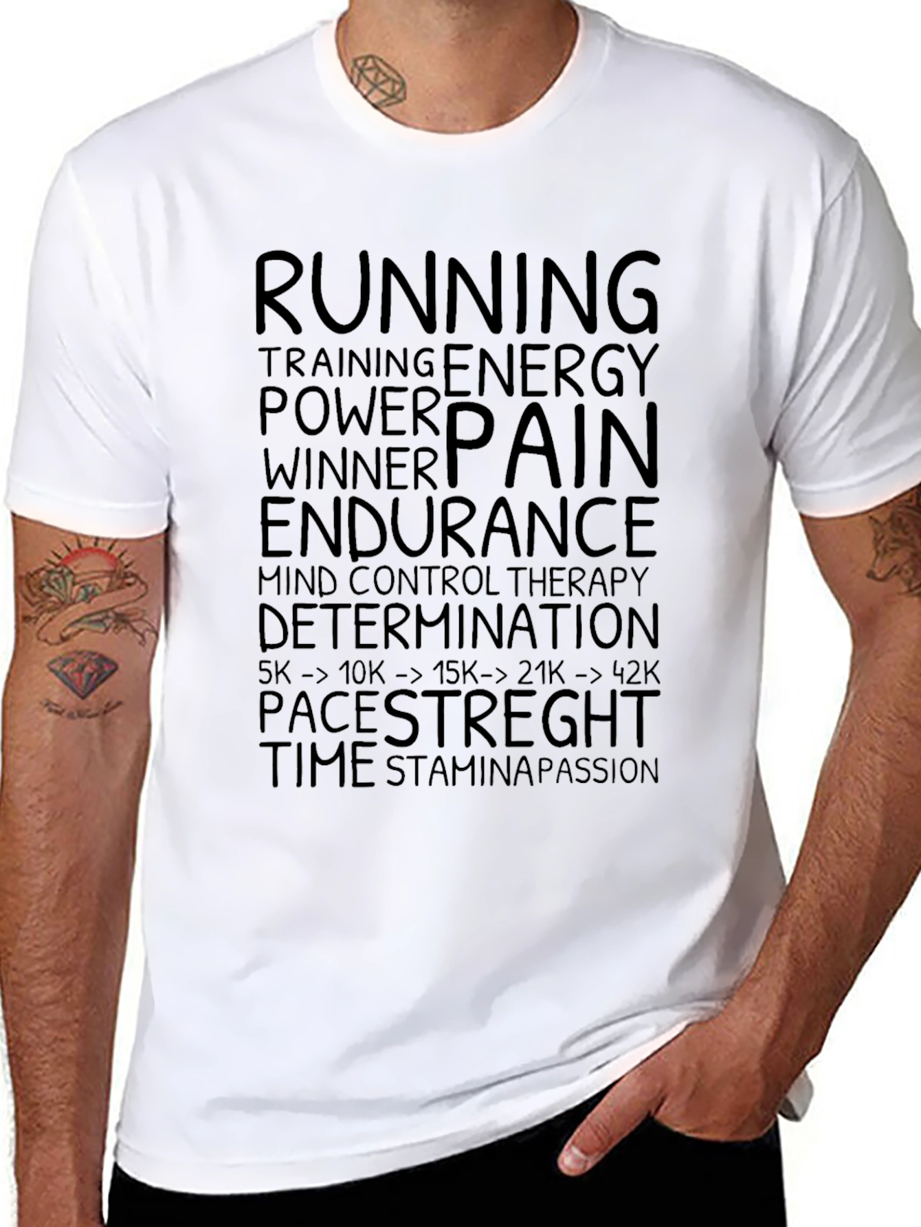 Runners Motivation Black T-Shirt
