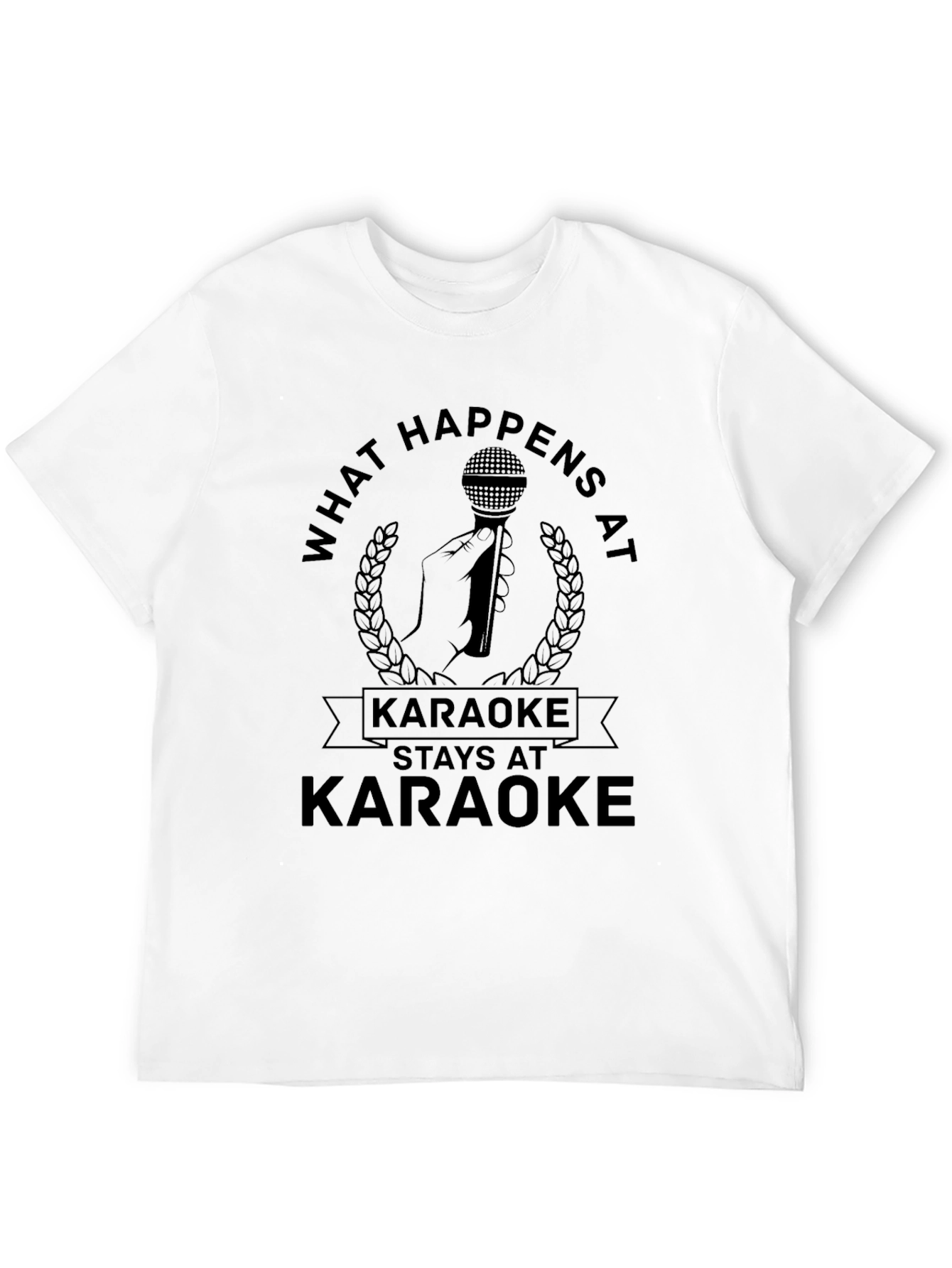 Karaoke Saying Black Graphic Tee
