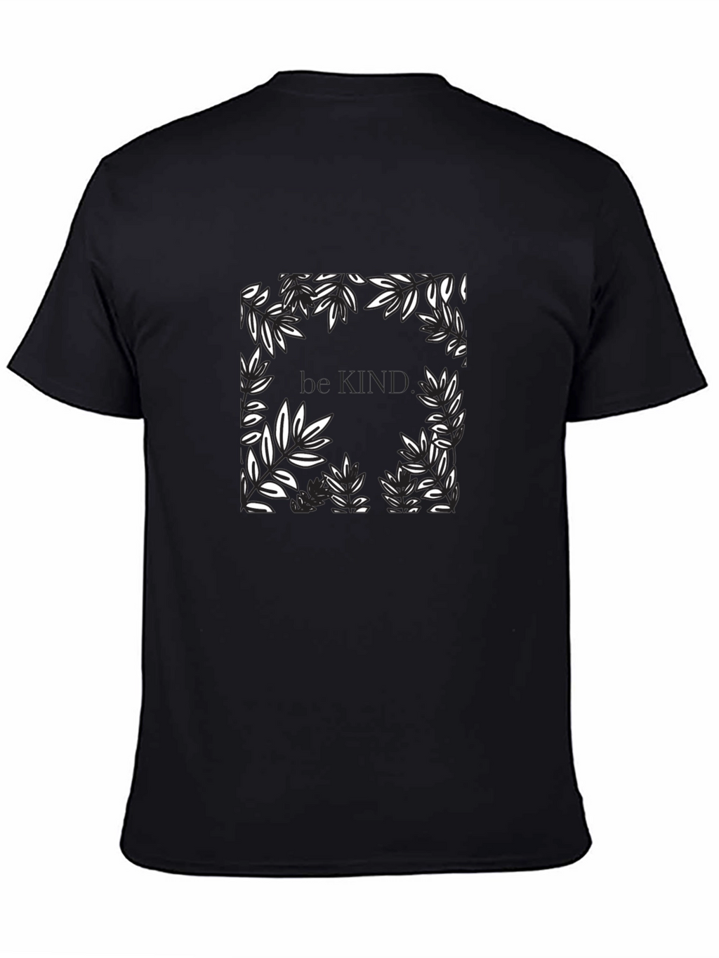 Be Kind Floral Graphic Black T-Shirt