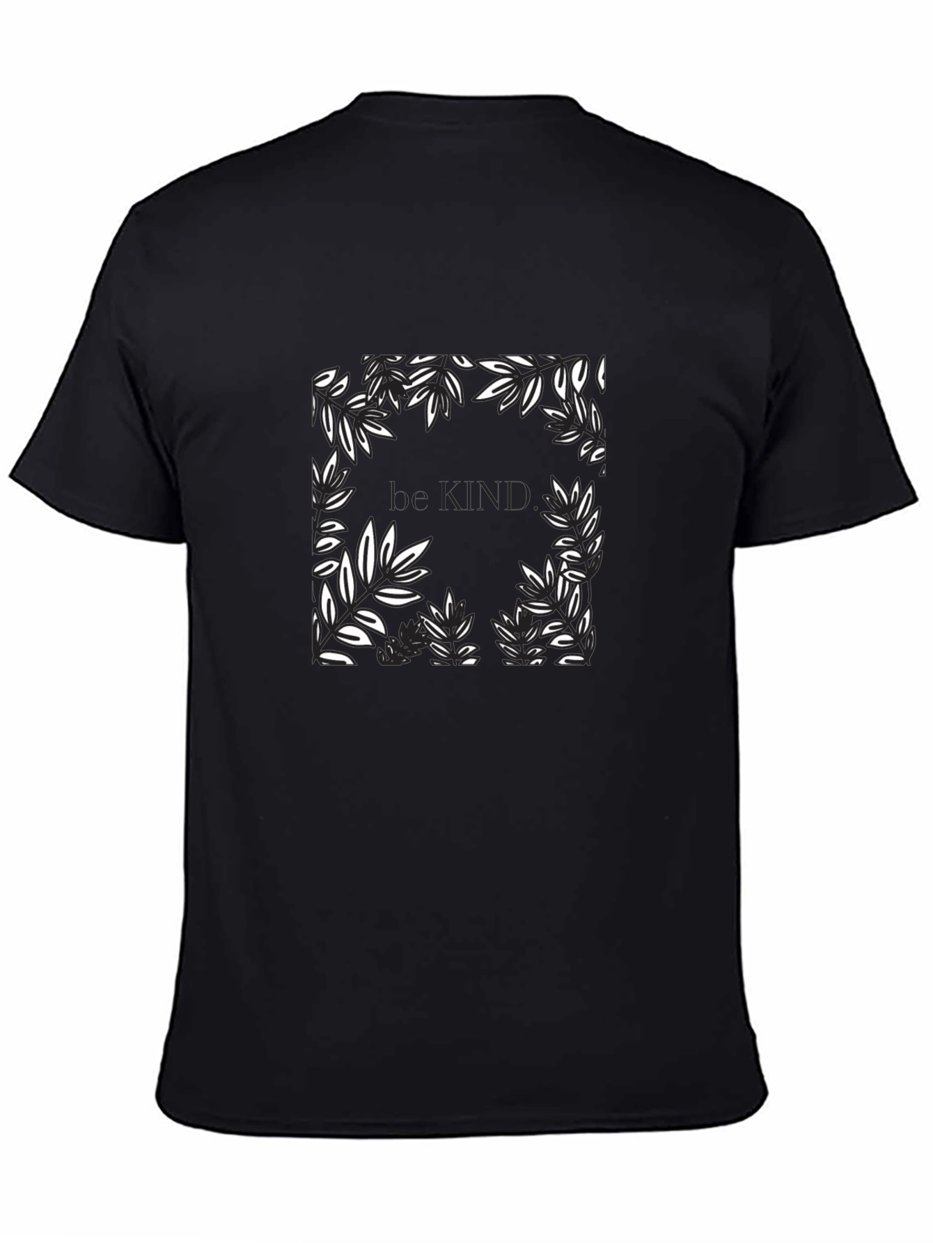 Be Kind Floral Graphic Black T-Shirt