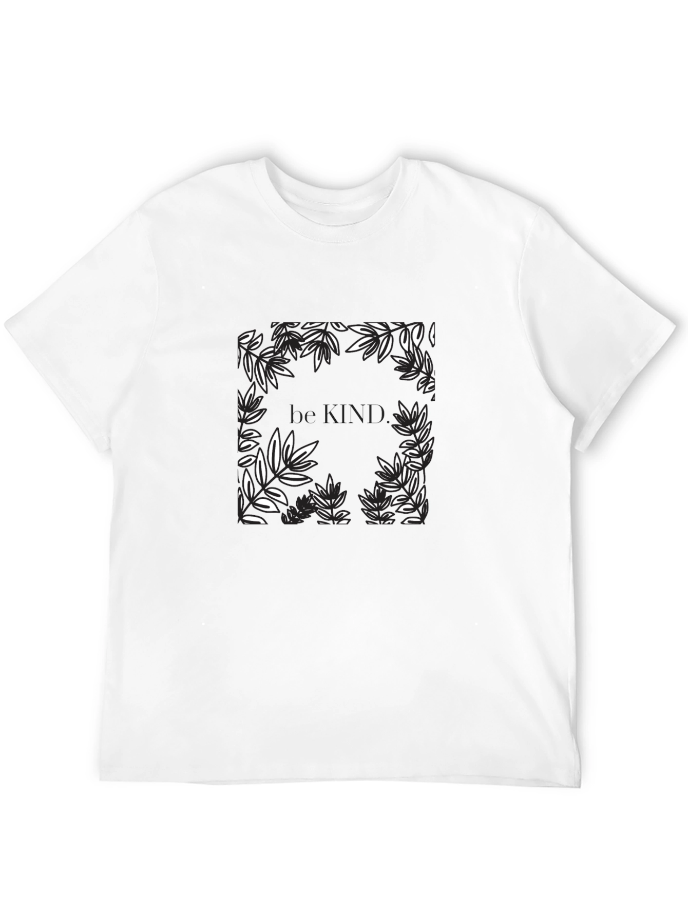 Be Kind Floral Graphic Black T-Shirt