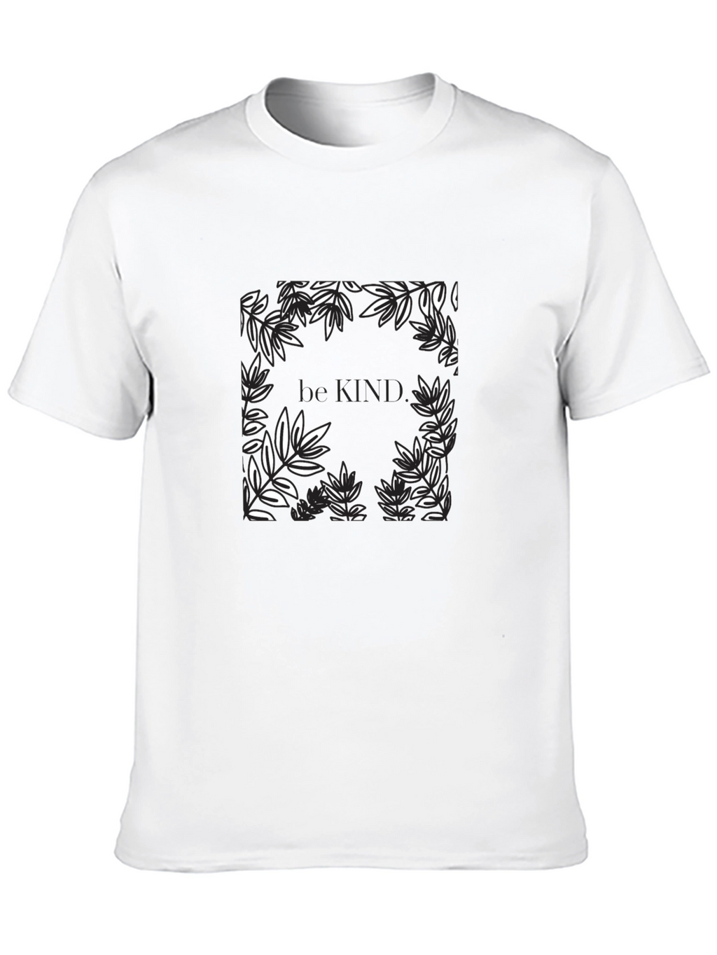Be Kind Floral Graphic Black T-Shirt