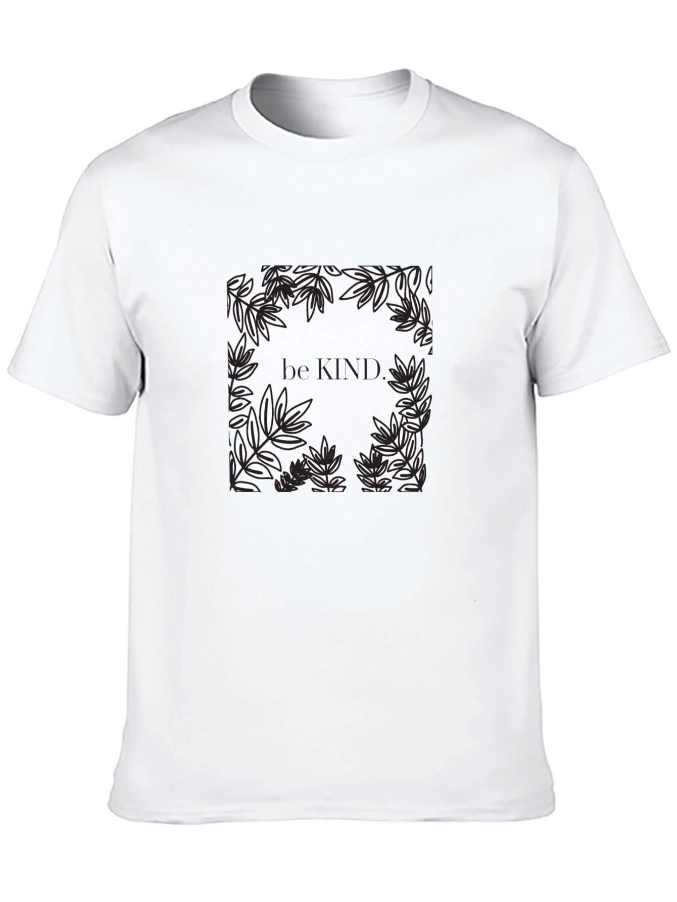 Be Kind Floral Graphic Black T-Shirt