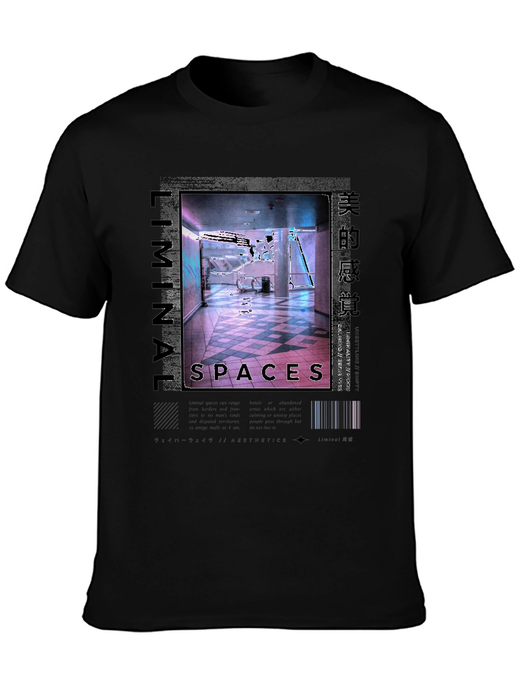 Liminal Spaces Graphic Tee - Black Urban Style