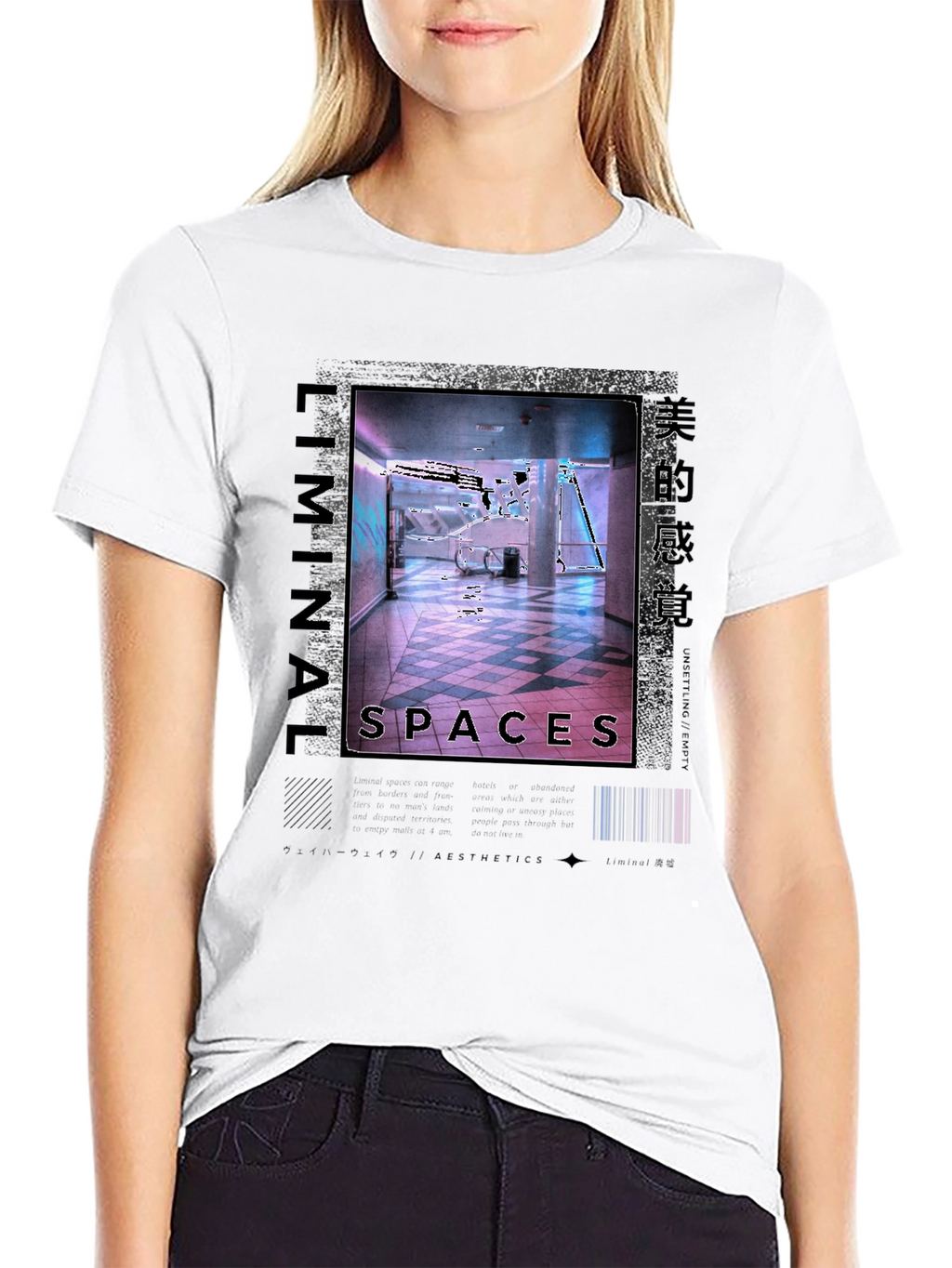 Liminal Spaces Graphic Tee - Black Urban Style