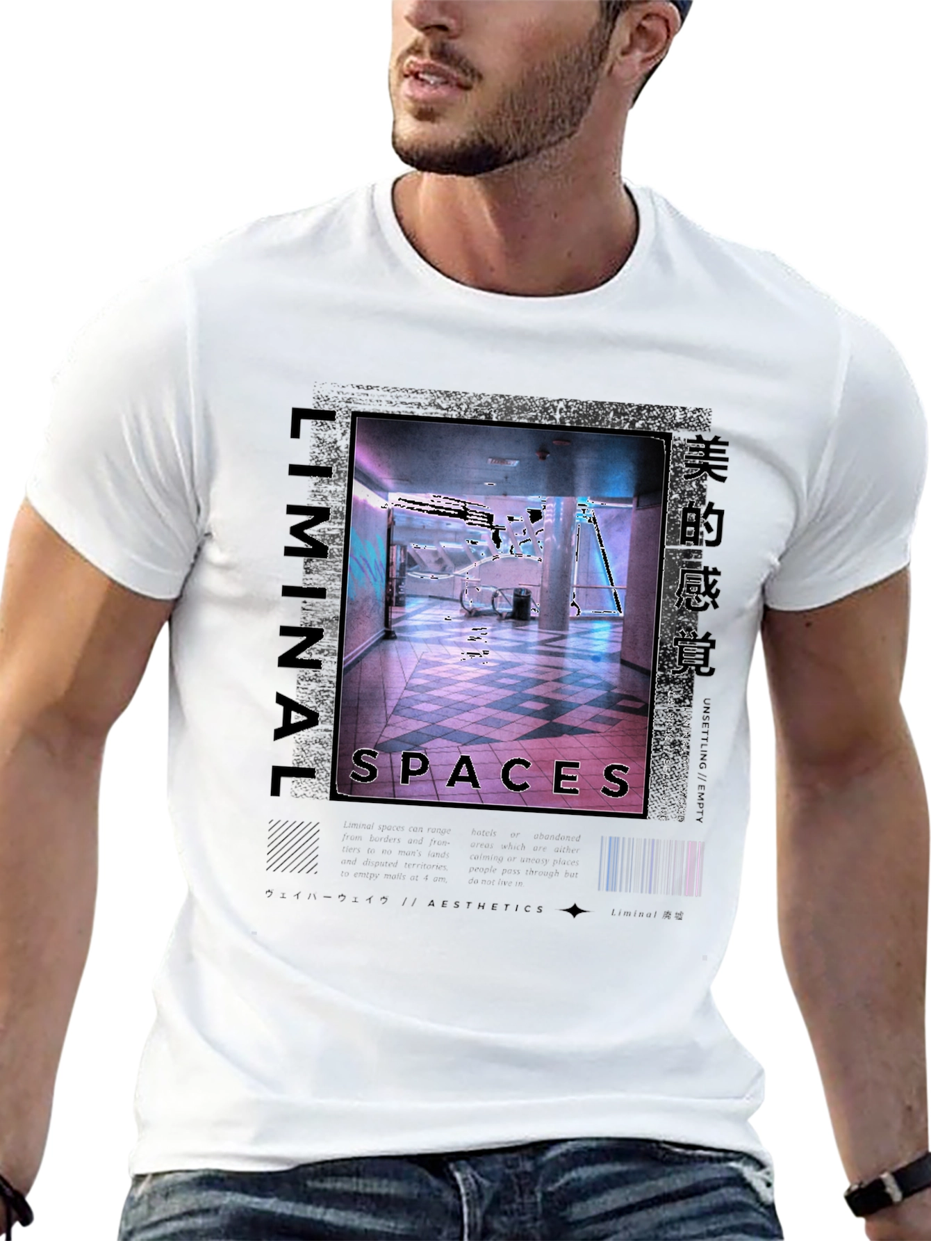 Liminal Spaces Graphic Tee - Black Urban Style