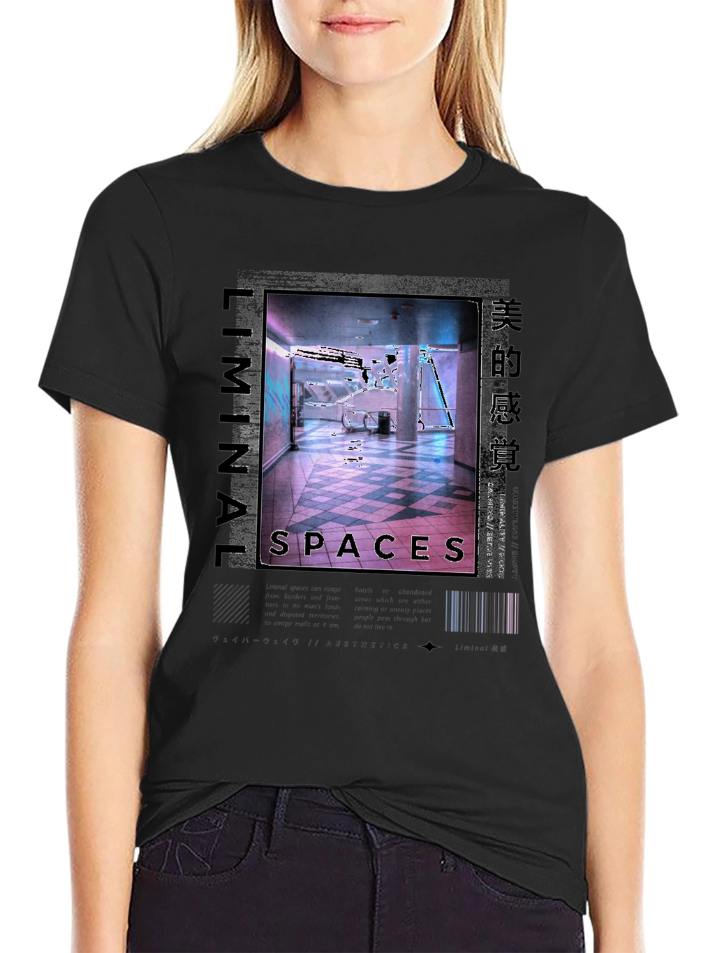 Liminal Spaces Graphic Tee - Black Urban Style