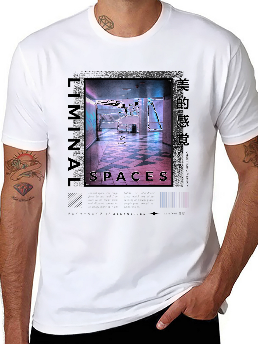 Liminal Spaces Graphic Tee - Black Urban Style