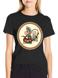 Monkey Graphic Print Crew Neck T-Shirt