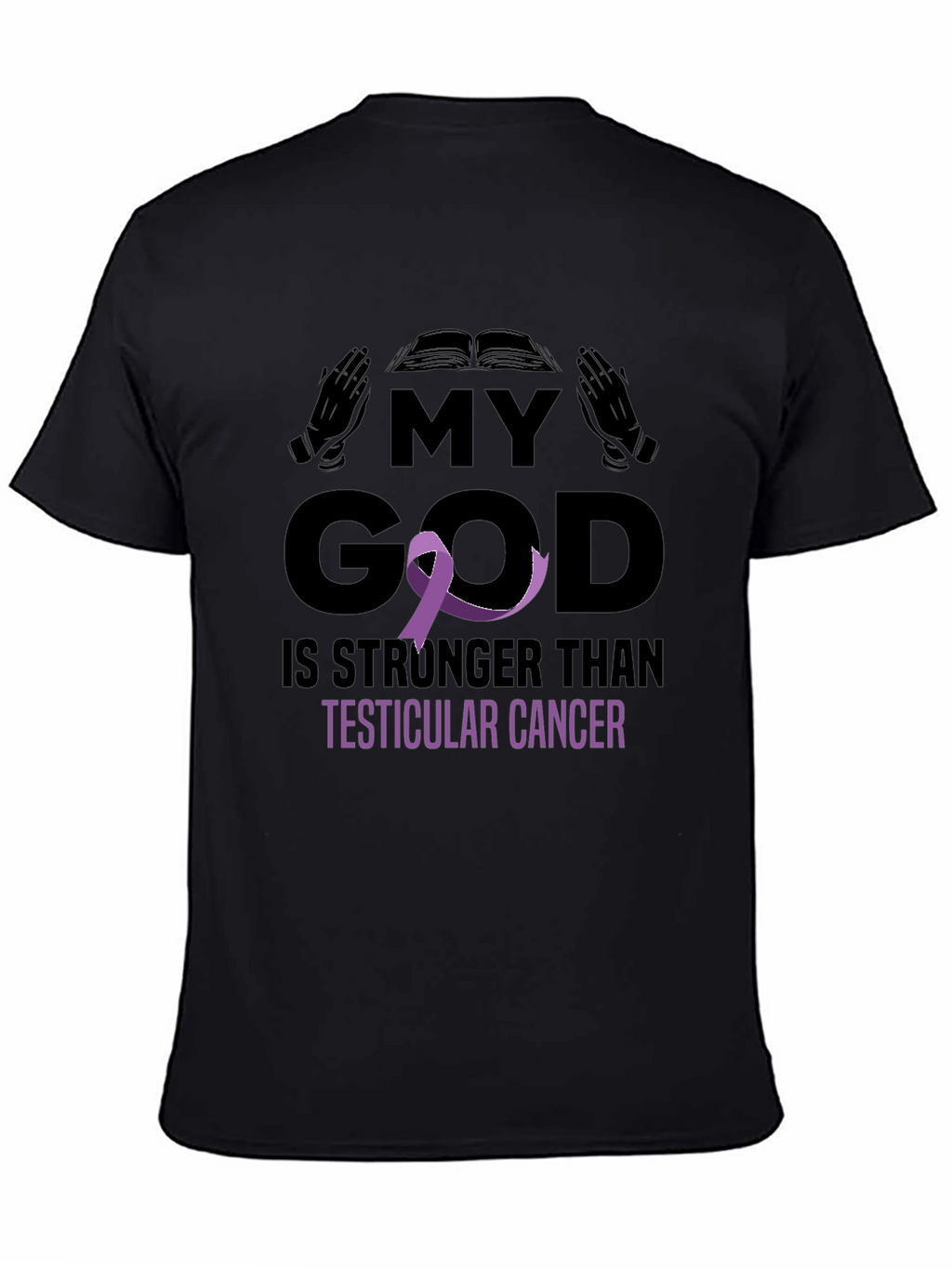 My God Stronger Than Testicular Cancer Awareness T-Shirt