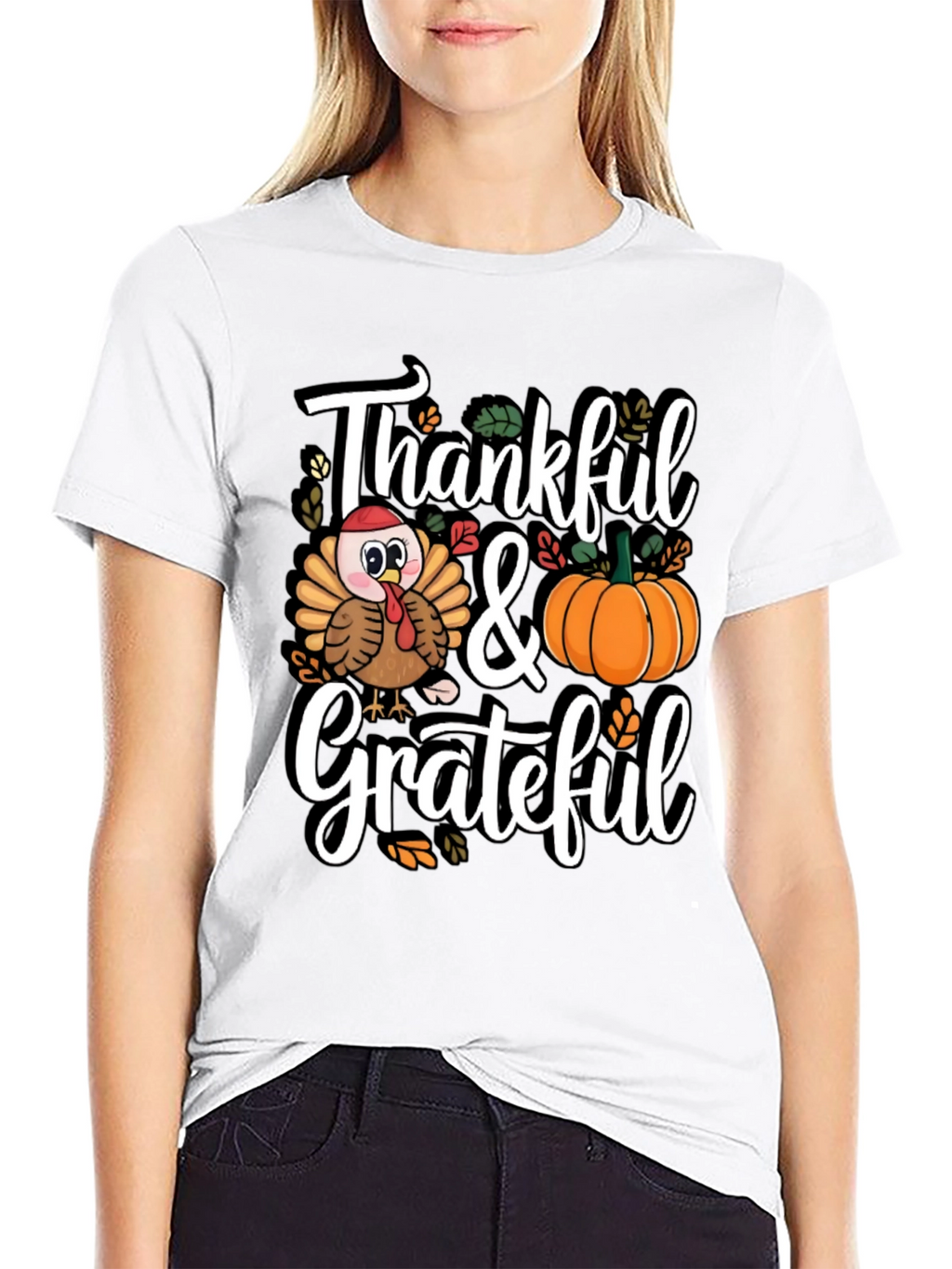Thankful & Grateful Thanksgiving T-Shirt