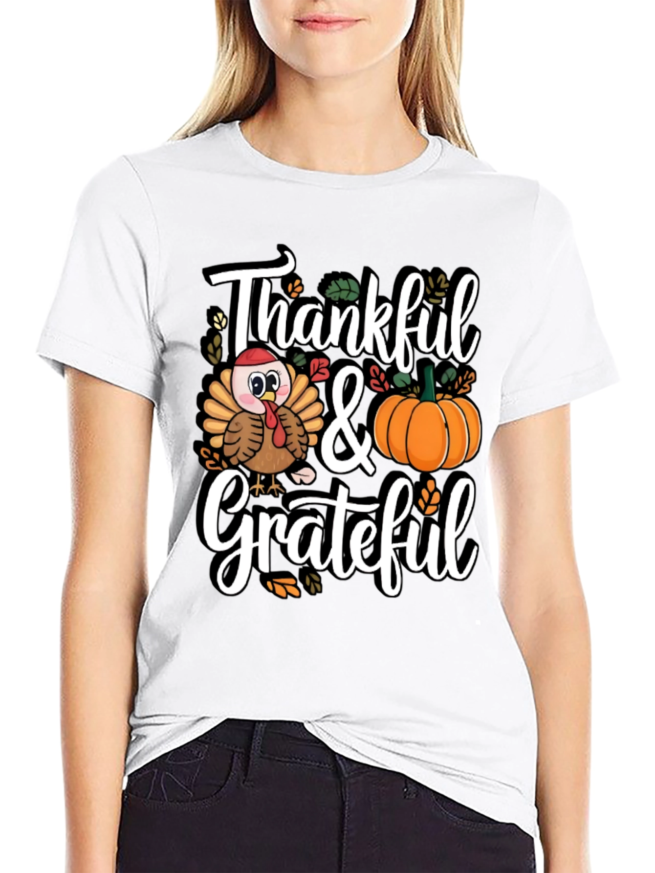 Thankful & Grateful Thanksgiving T-Shirt