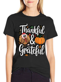 Thankful & Grateful Thanksgiving T-Shirt