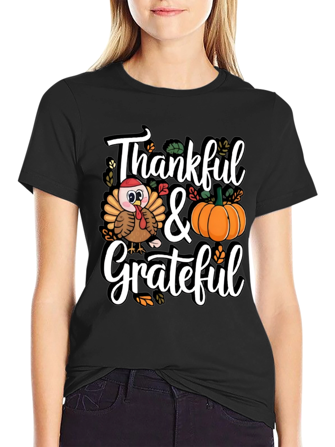 Thankful & Grateful Thanksgiving T-Shirt