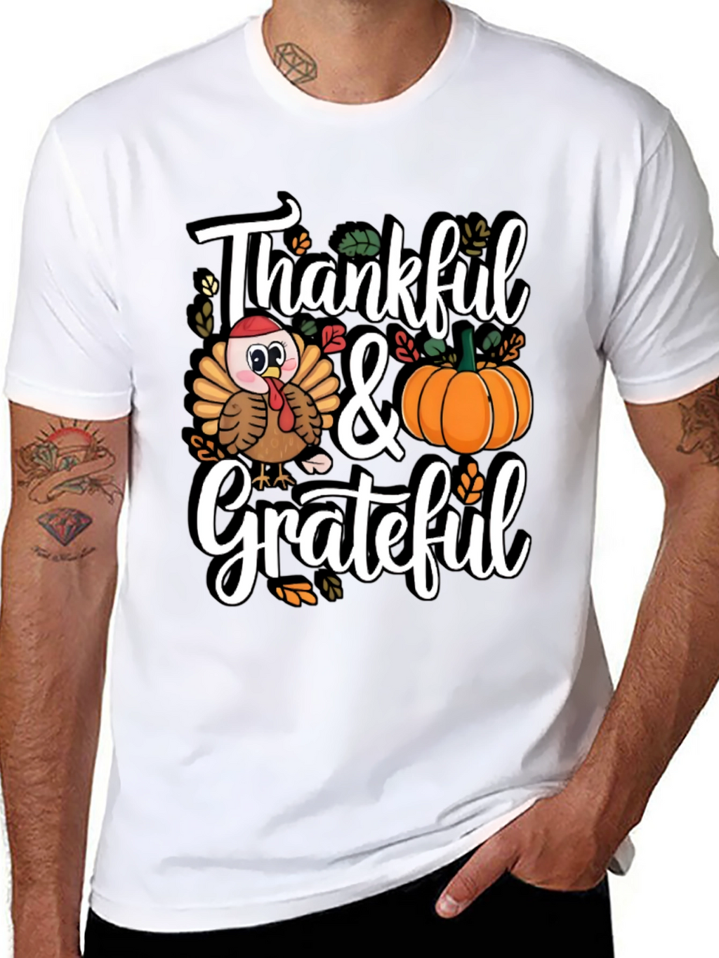 Thankful & Grateful Thanksgiving T-Shirt