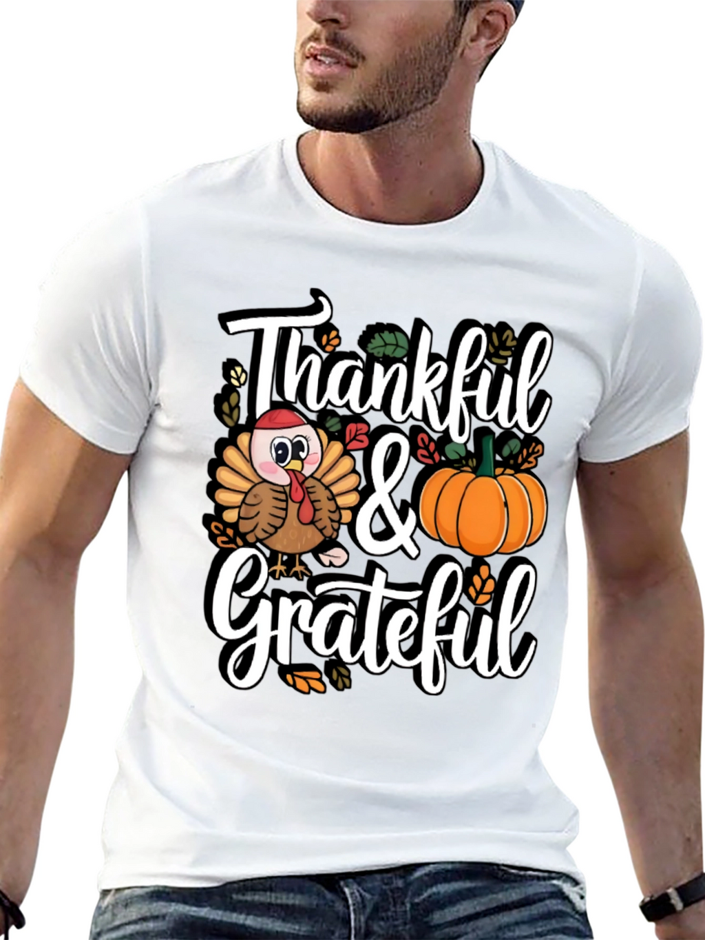 Thankful & Grateful Thanksgiving T-Shirt