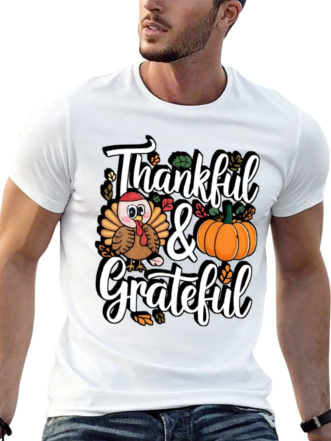 Thankful & Grateful Thanksgiving T-Shirt