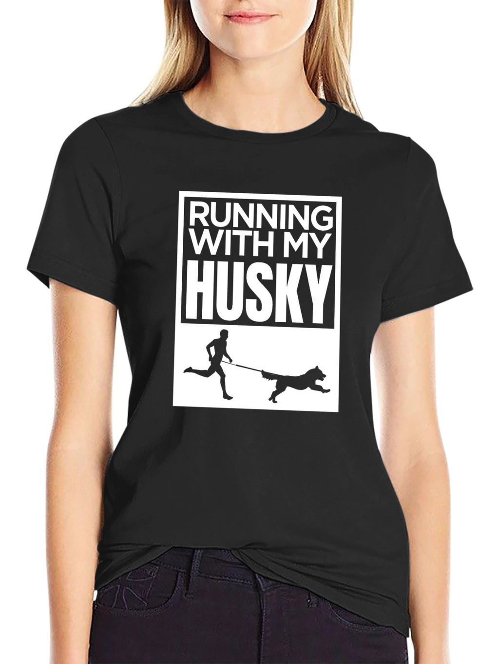 Running With My Husky T-Shirt