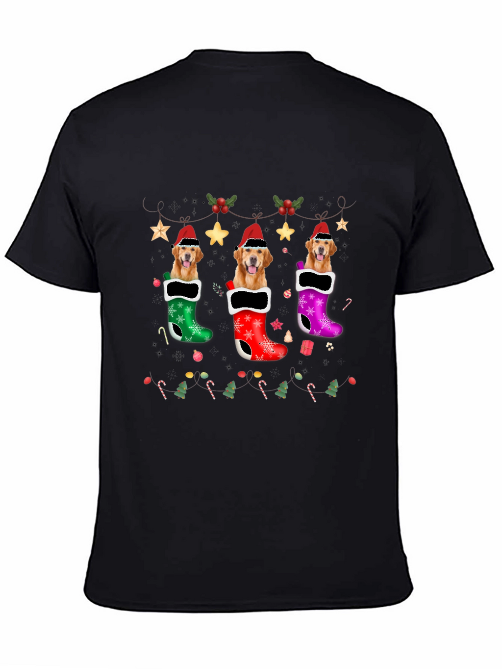 Golden Retriever Christmas Stocking T-Shirt