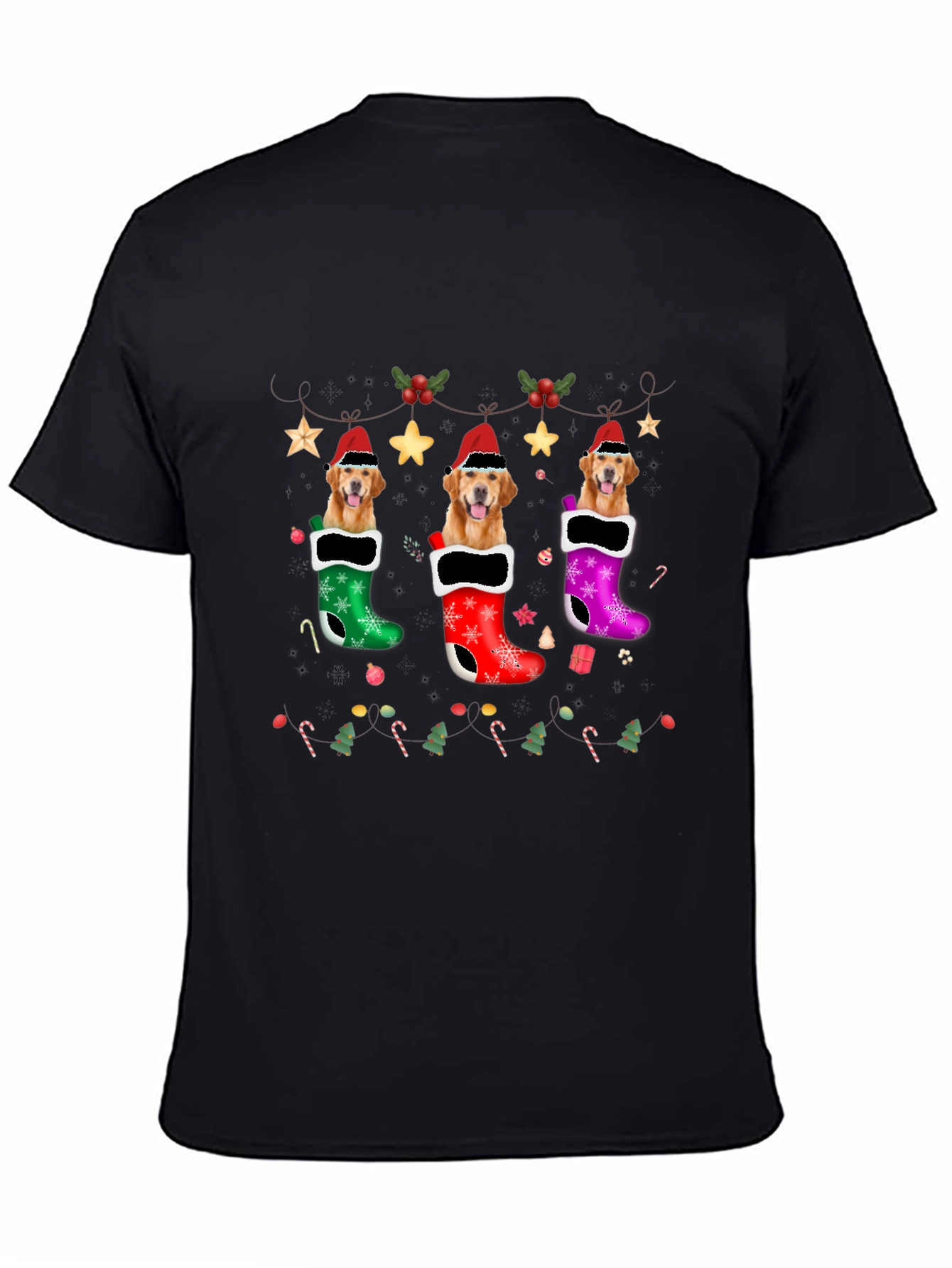 Golden Retriever Christmas Stocking T-Shirt
