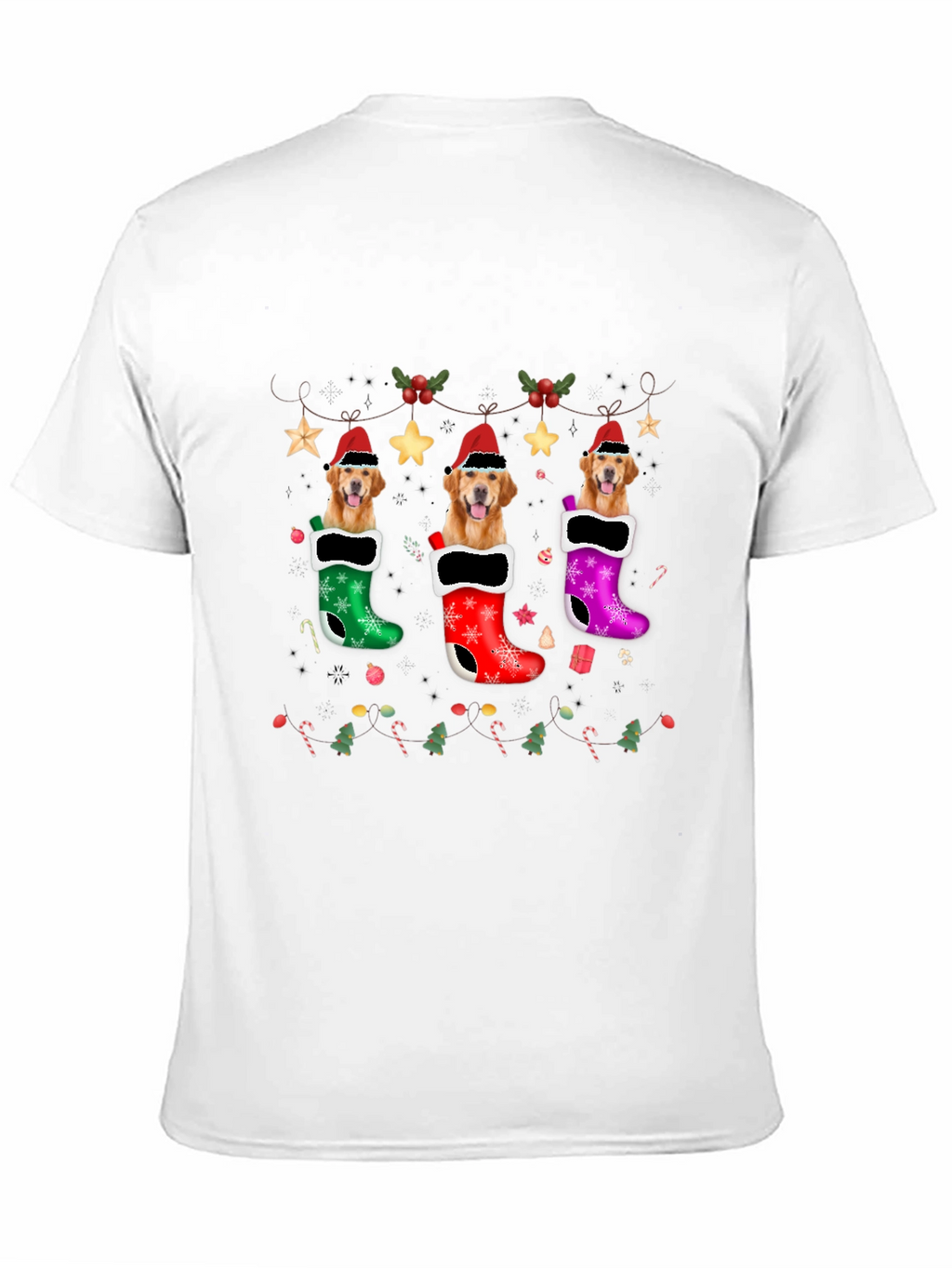 Golden Retriever Christmas Stocking T-Shirt