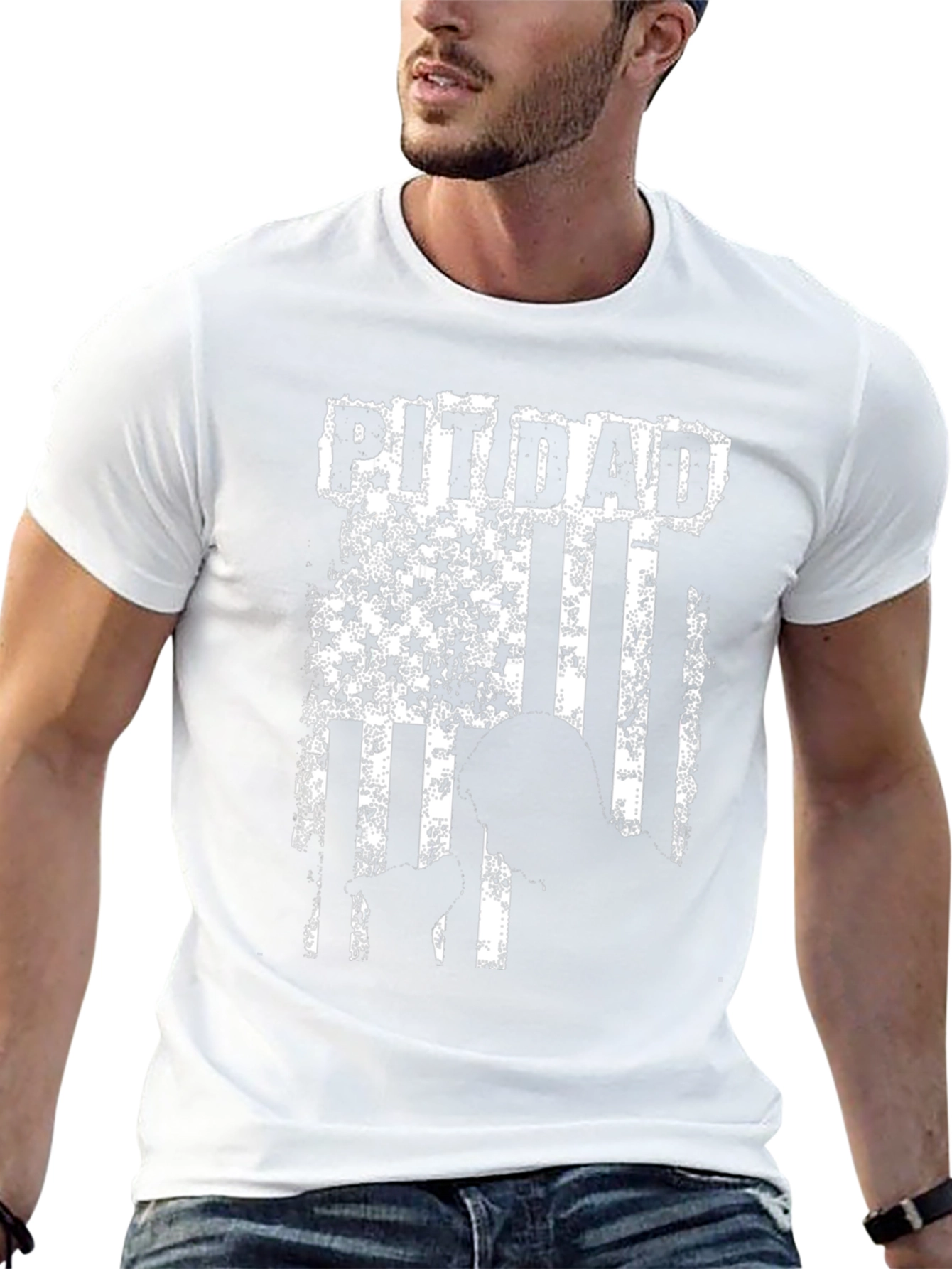Patriotic Pit Dad T-Shirt