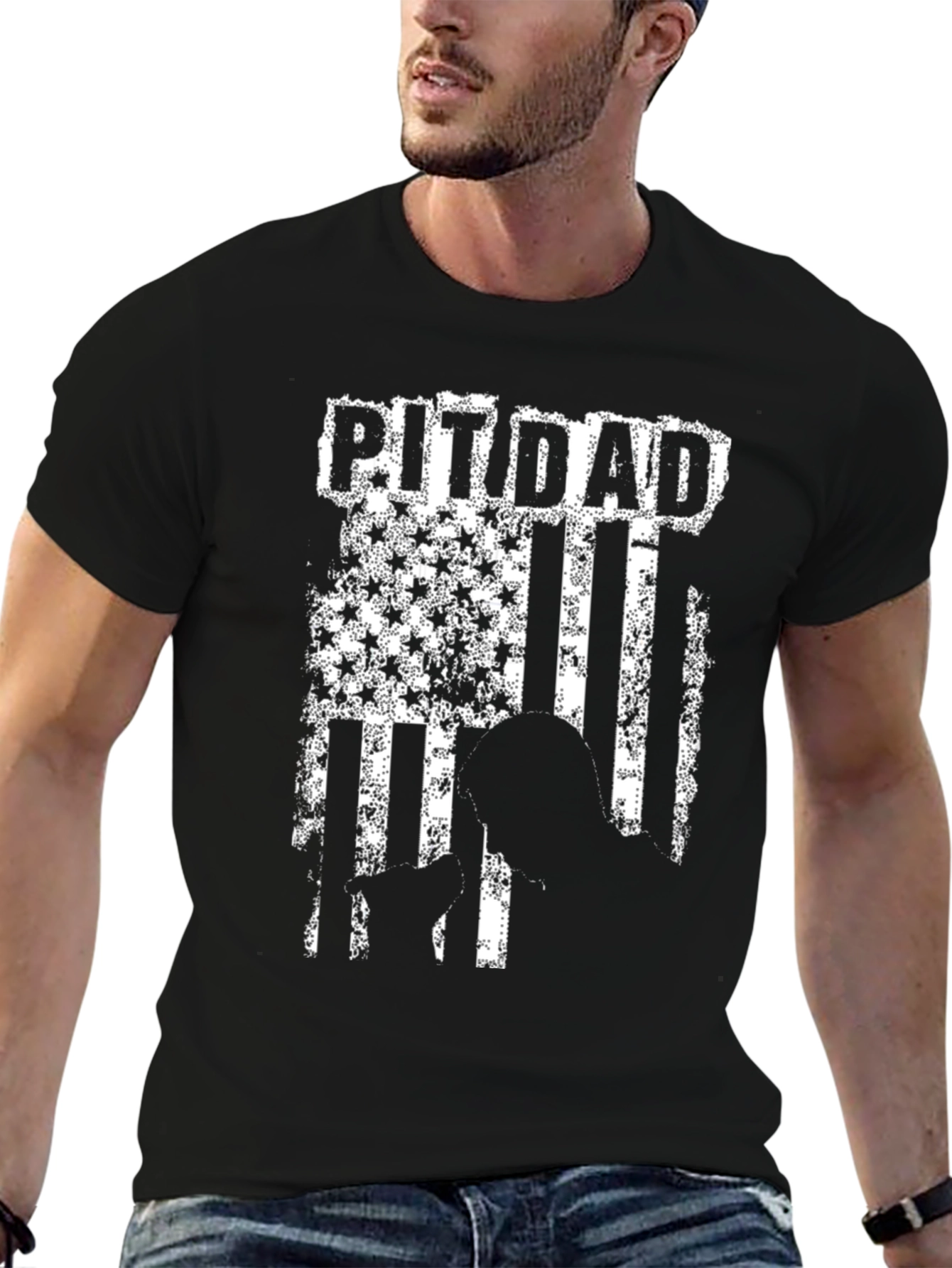 Patriotic Pit Dad T-Shirt