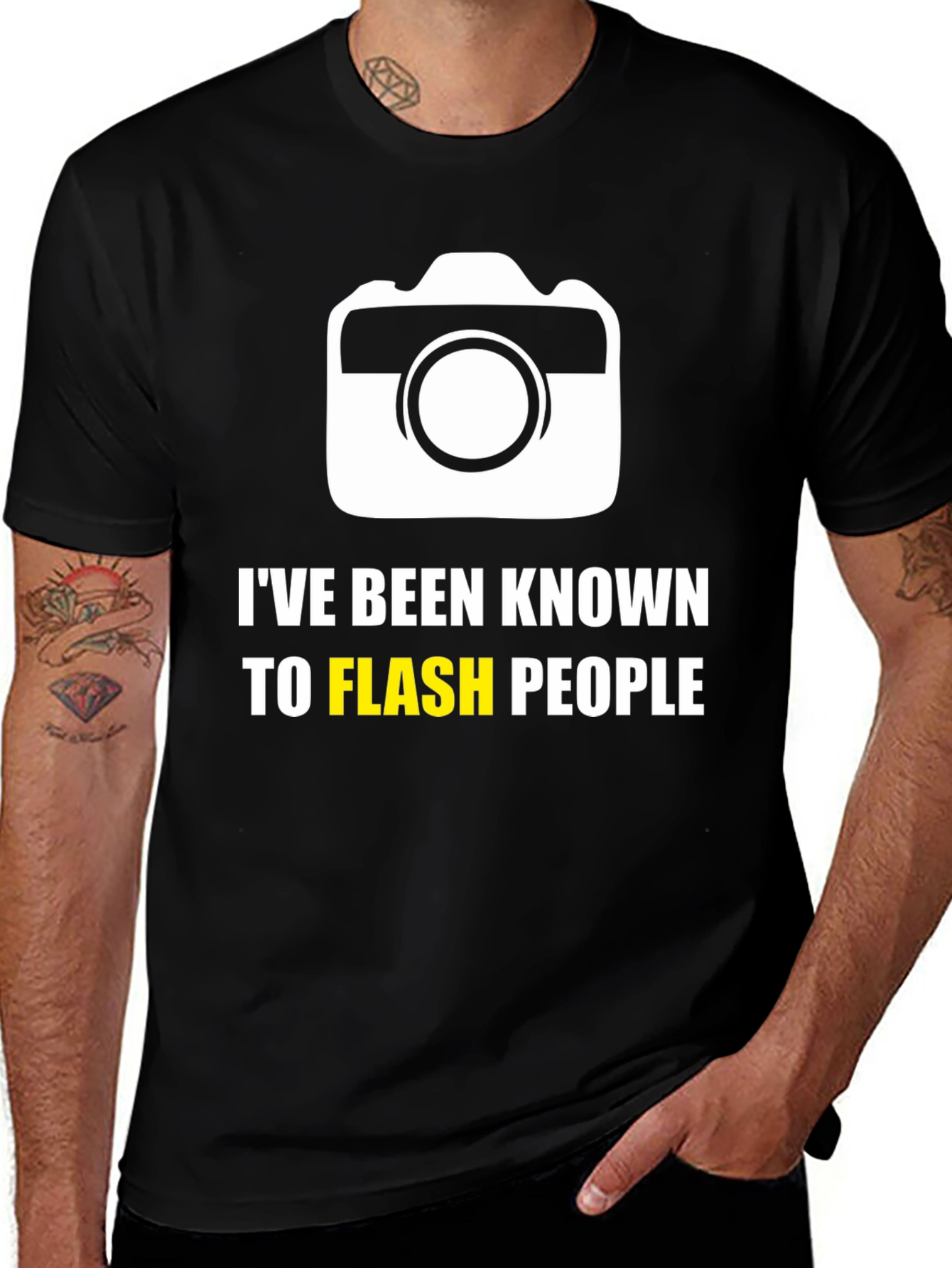Funny Camera T-Shirt - Ive Been Known To Flash People