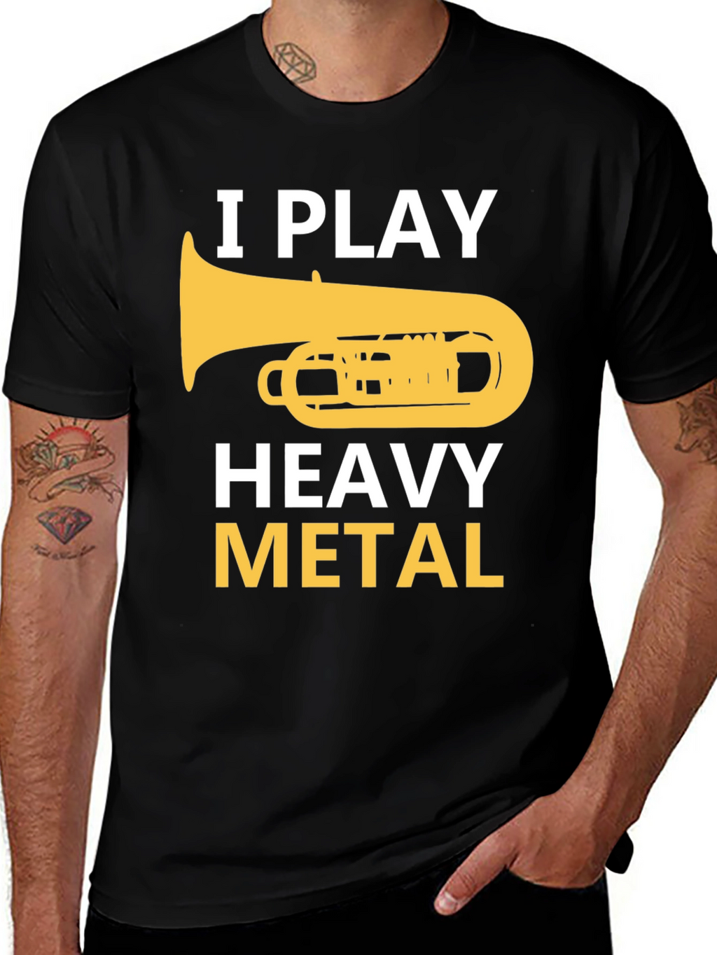 I Play Heavy Metal Tuba Musician Humor T-Shirt