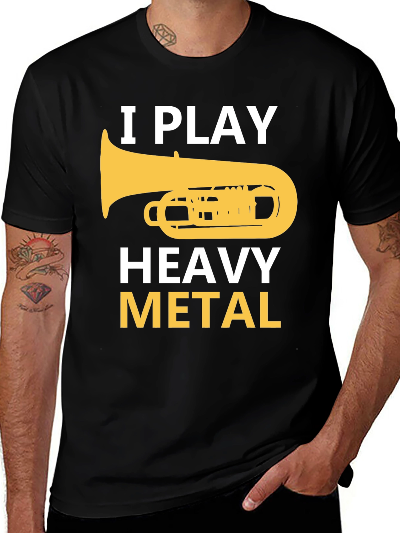 I Play Heavy Metal Tuba Musician Humor T-Shirt