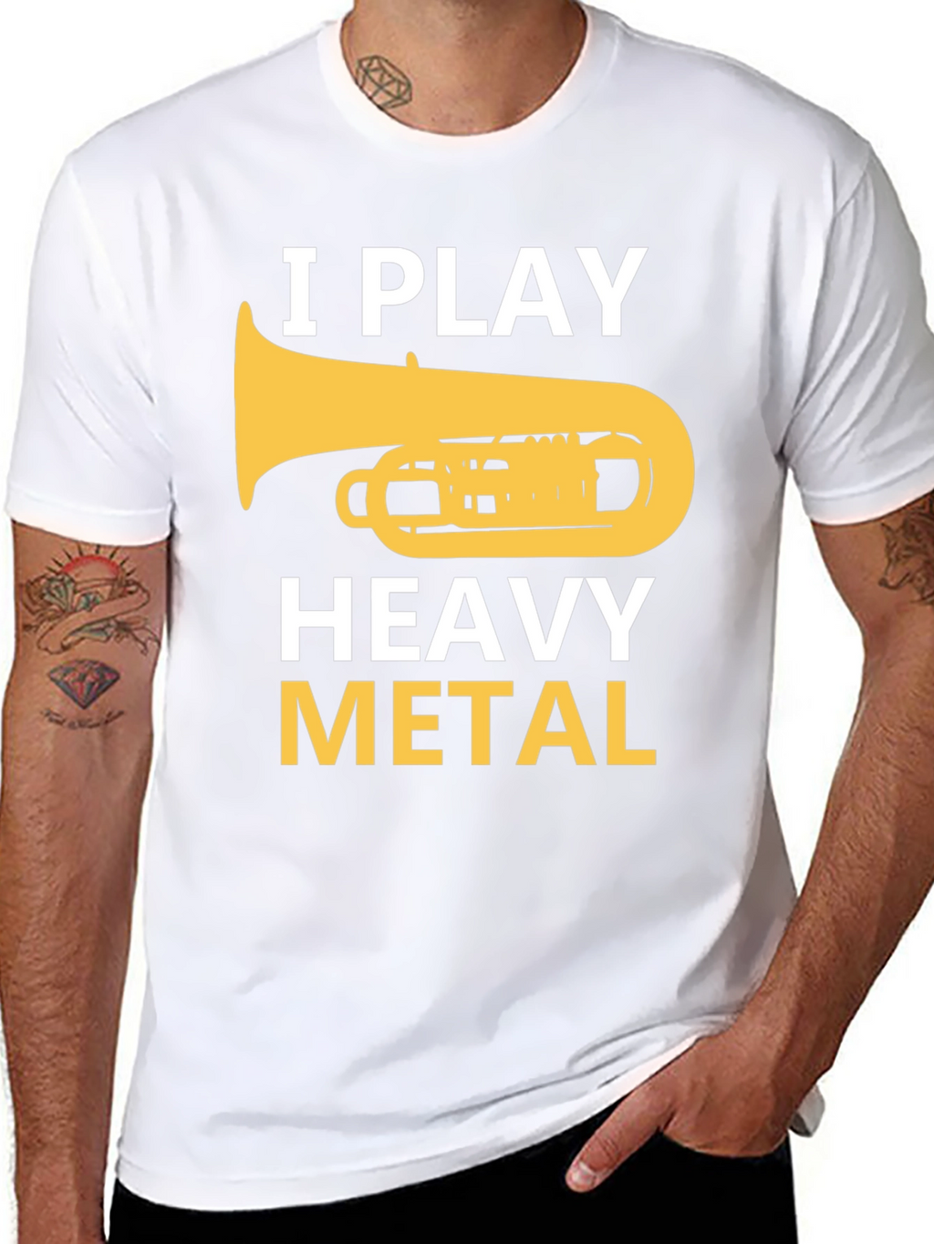 I Play Heavy Metal Tuba Musician Humor T-Shirt