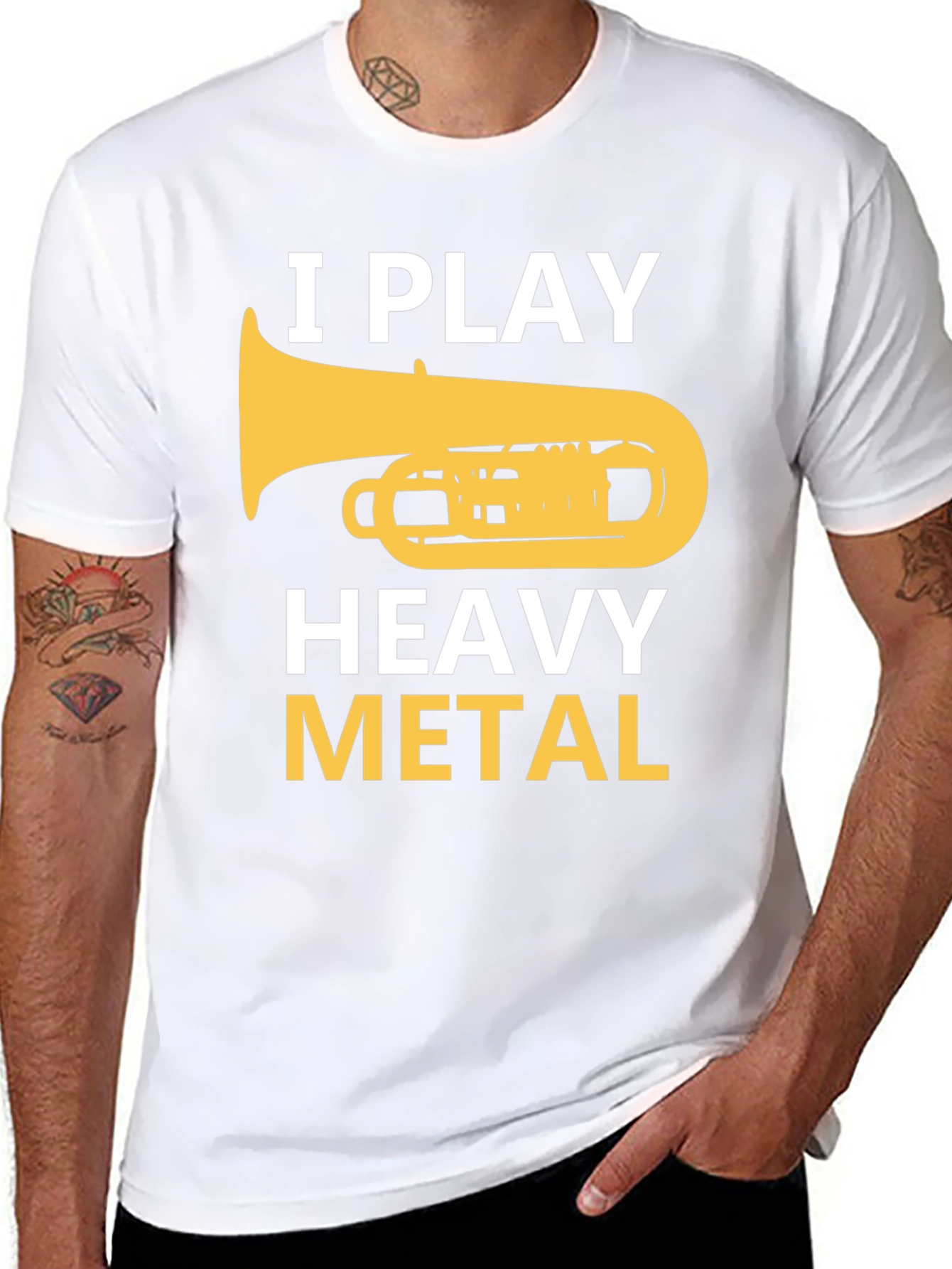 I Play Heavy Metal Tuba Musician Humor T-Shirt