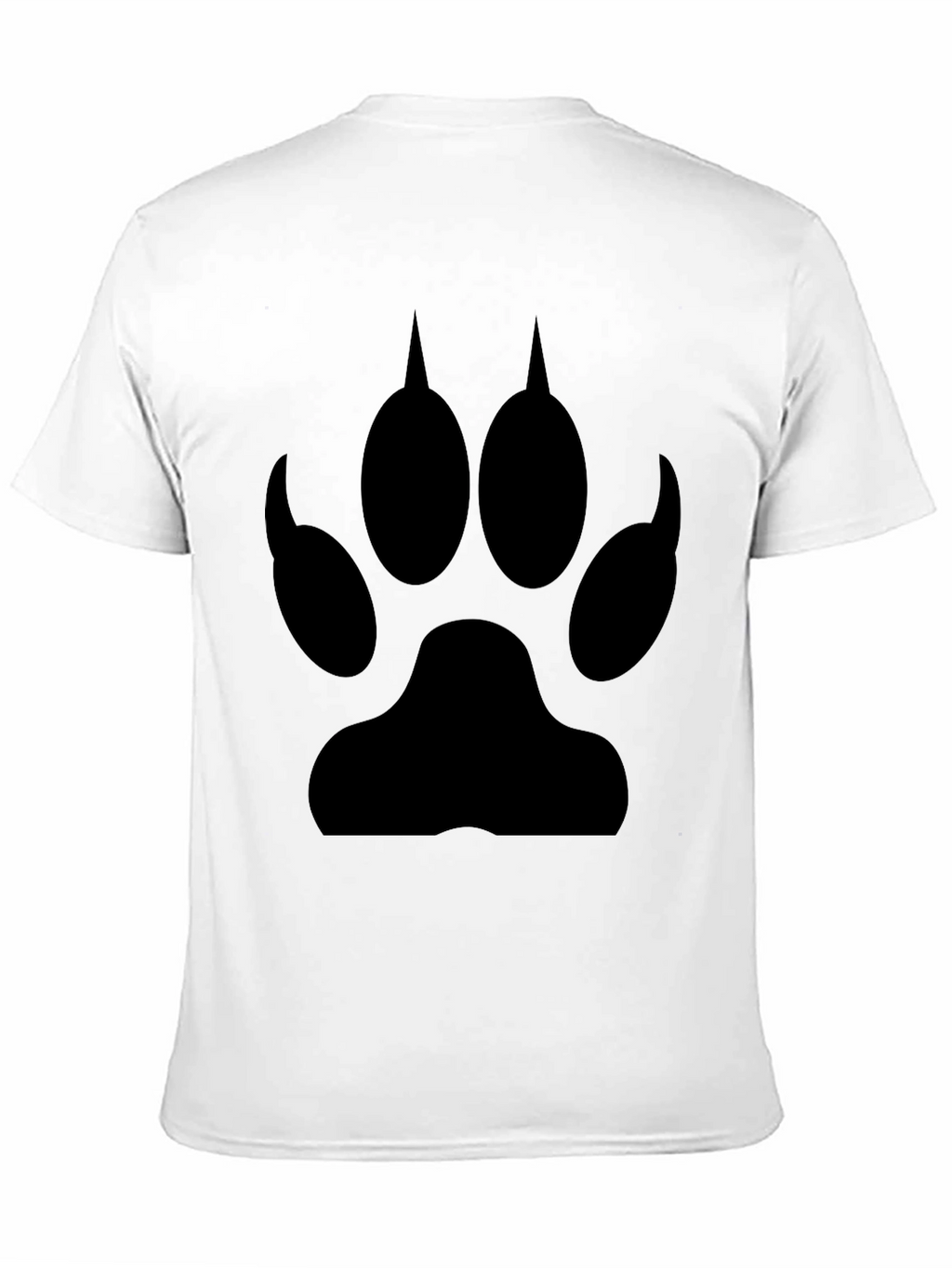 Black Wolf Paw Print T-Shirt