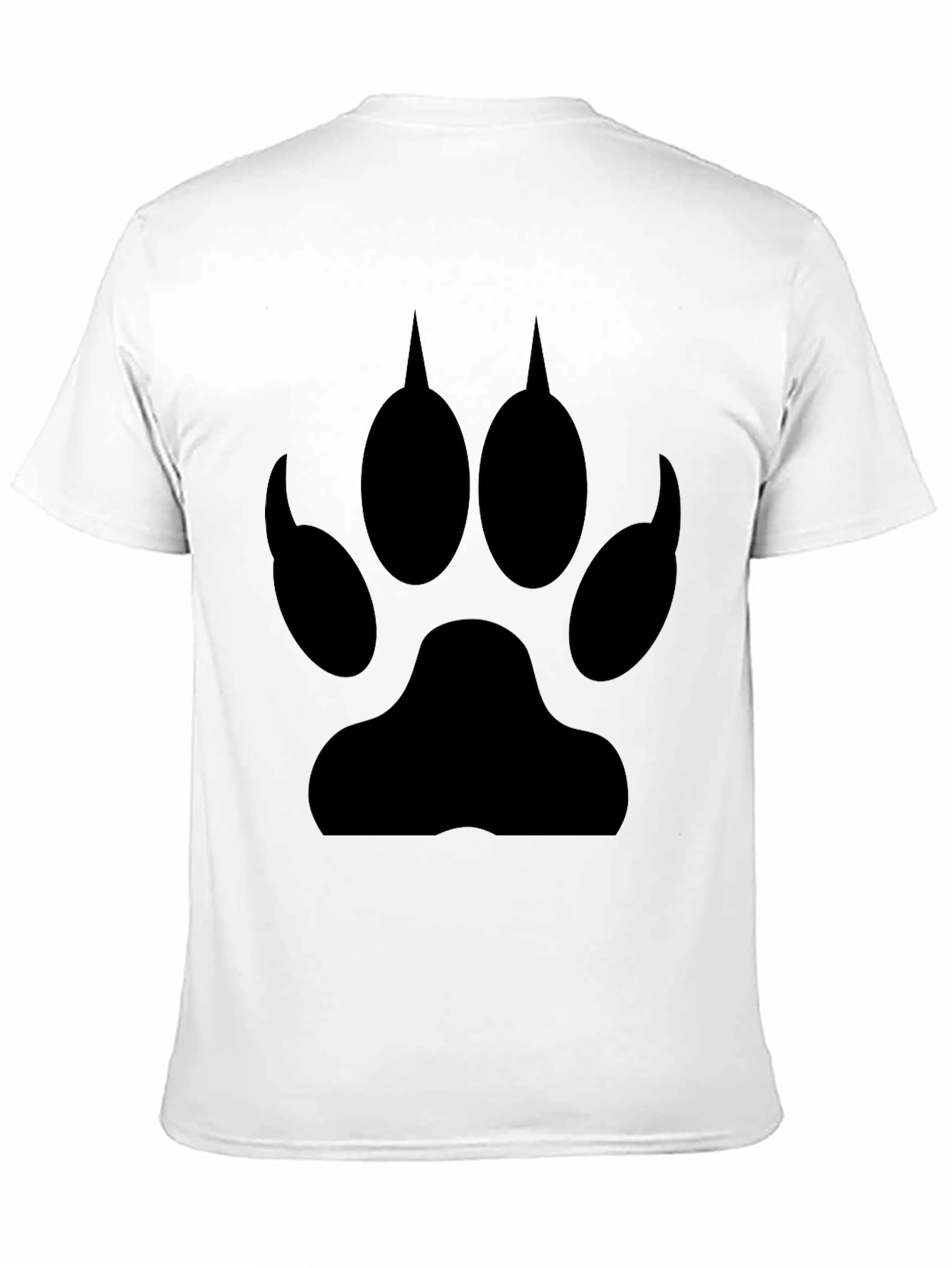 Black Wolf Paw Print T-Shirt