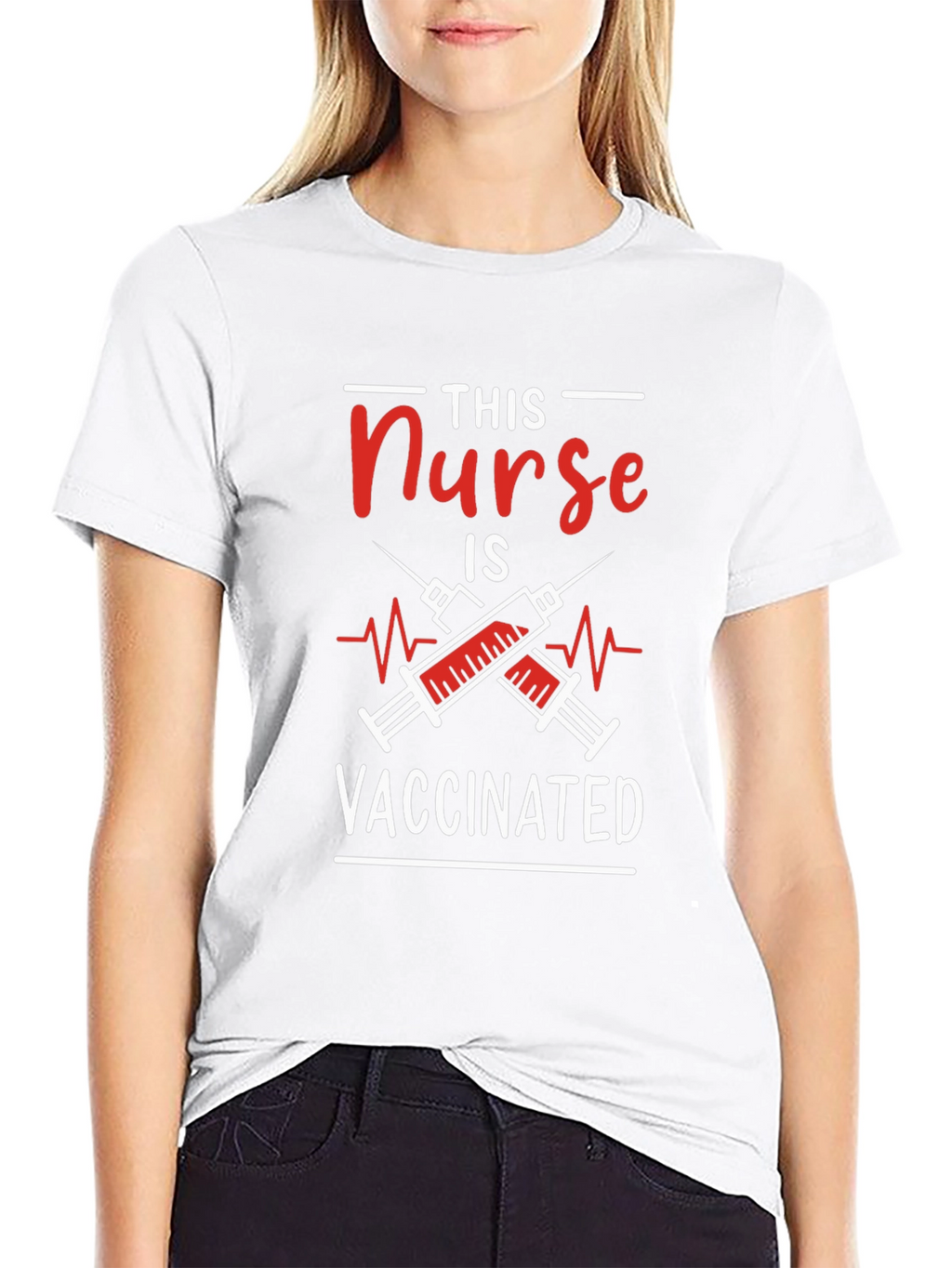 Vaccinated Nurse T-Shirt - Medical Hero