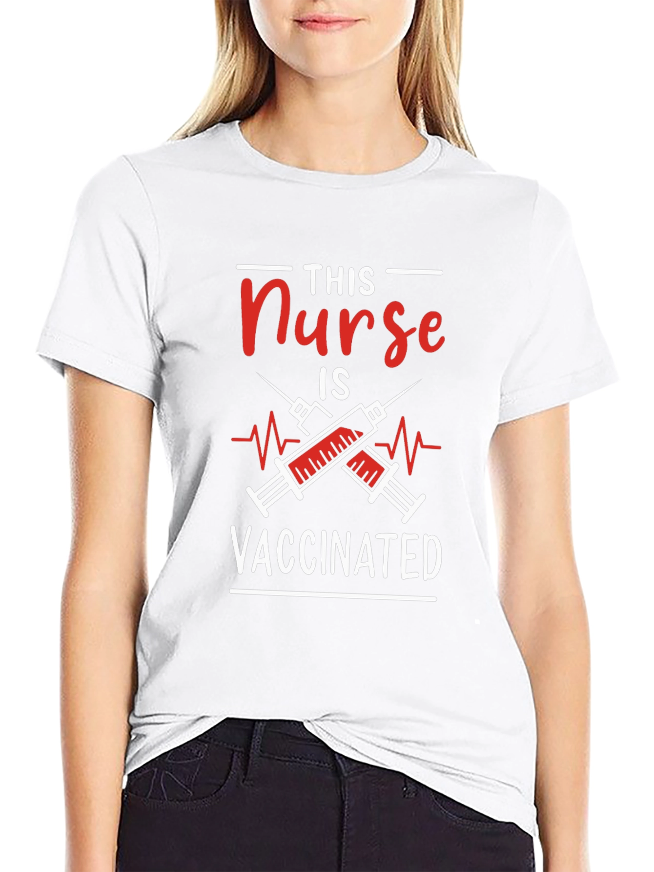 Vaccinated Nurse T-Shirt - Medical Hero